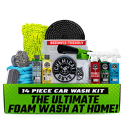 Chemical Guys HOL126 14-Piece Arsenal Builder Car Wash Kit with Foam Gun, Bucket, and (5) 16 oz Car Care Cleaning Chemicals, Gift for Car & Truck Lovers, Dads and DIYers (Works w/Garden Hose)