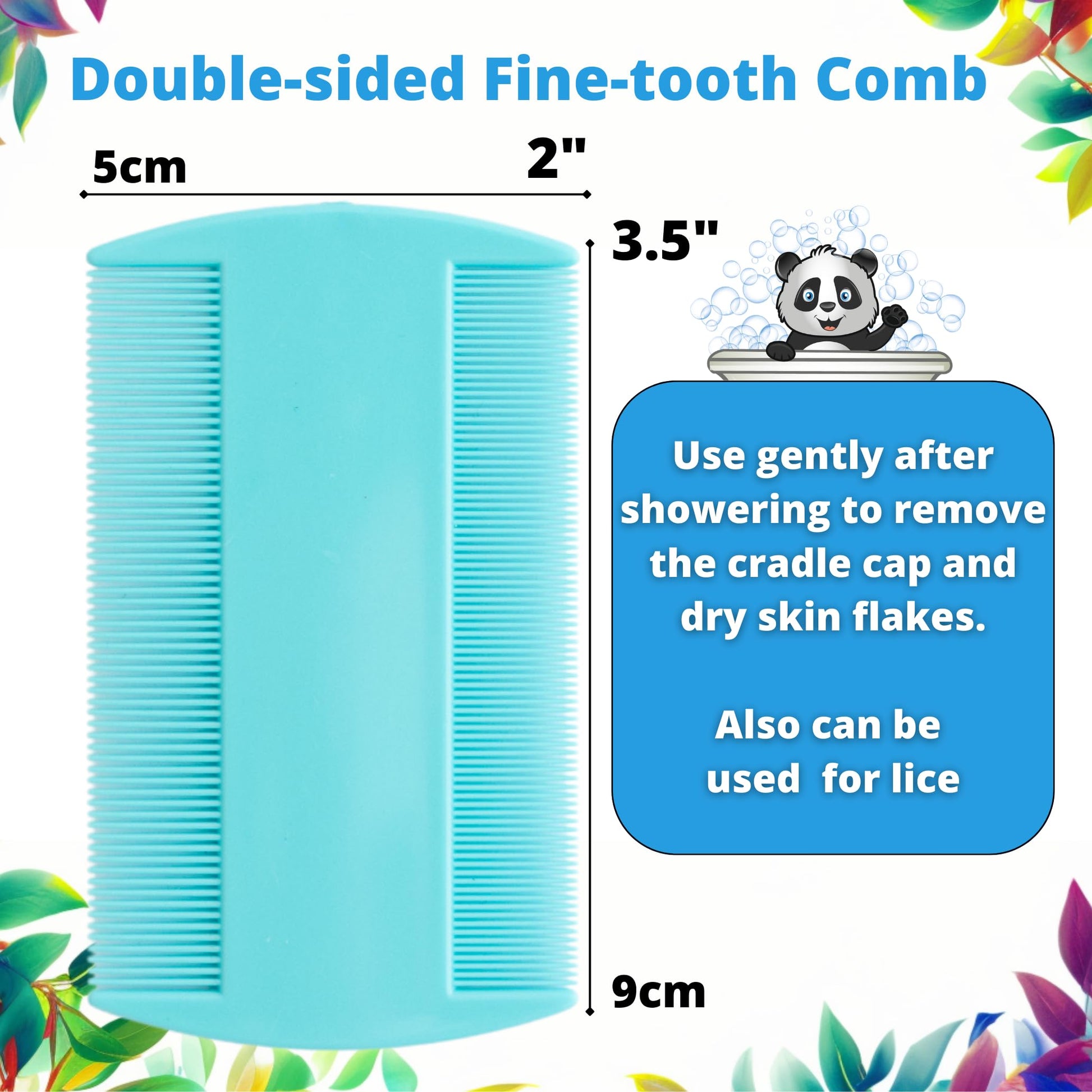 Cradle Cap Brush for Babies - Cradle Cap Treatment | Baby Sponge for Bathing | Baby Brush and Comb Set Newborn | Baby Comb & Scalp Scrubber (Set of 6)