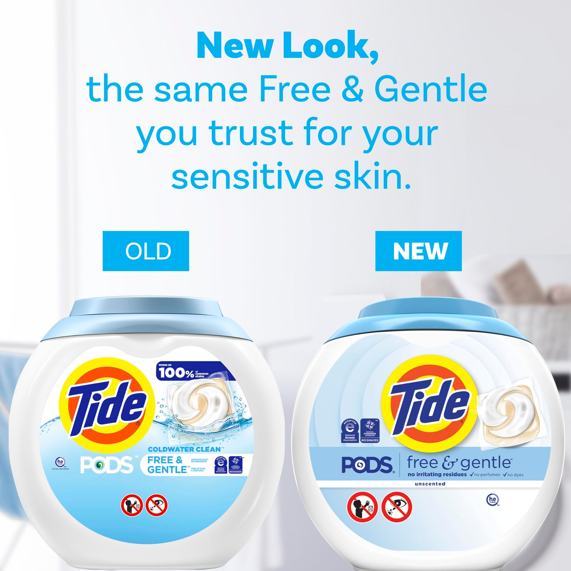 Tide PODS Free & Gentle Laundry Detergent Soap Pacs, 112 Count, Tide PODS Laundry Detergent