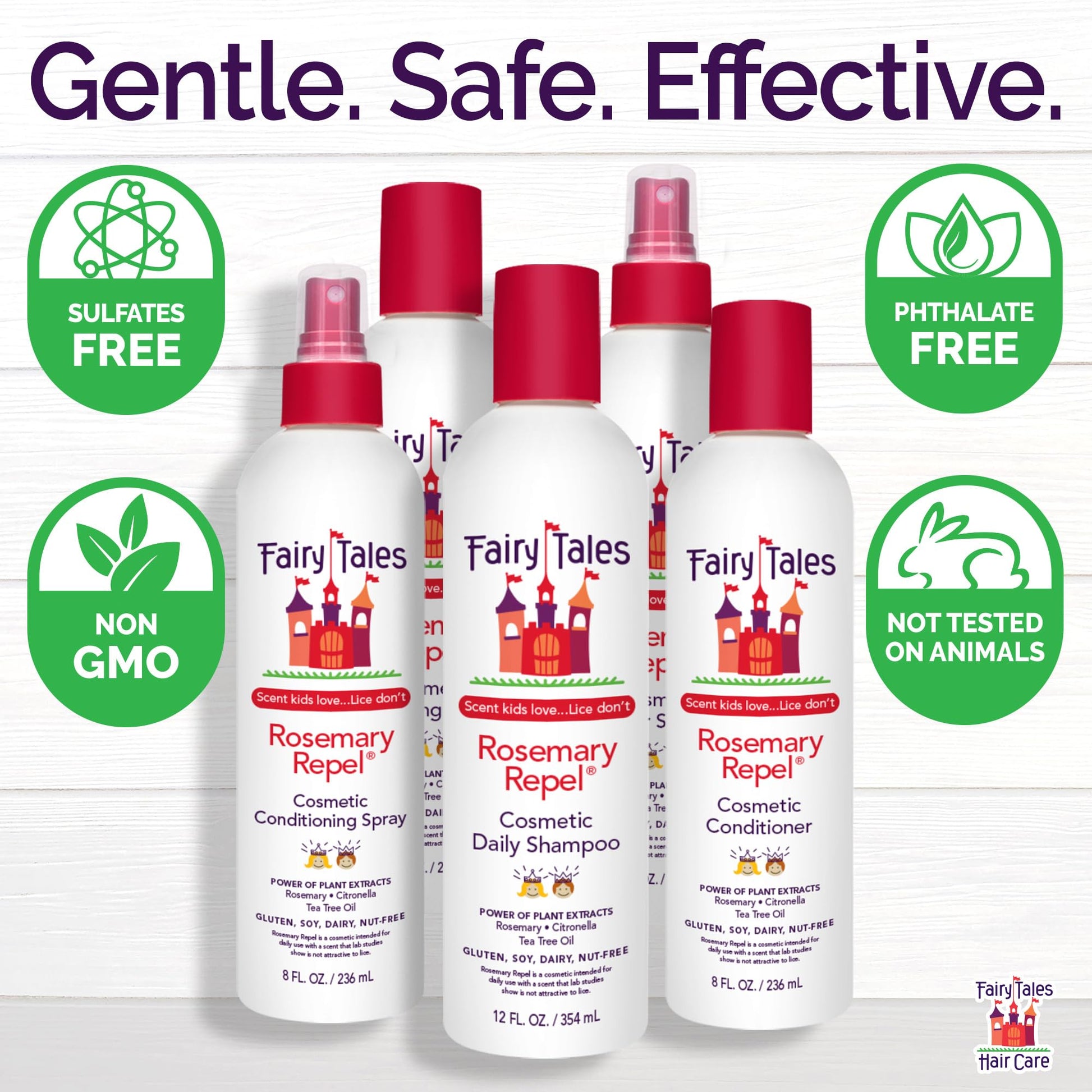 Fairy Tales Rosemary Repel Daily Kids Conditioning Spray – Kids Like the Smell, Lice Do Not, 8 fl oz. (Pack of 1)