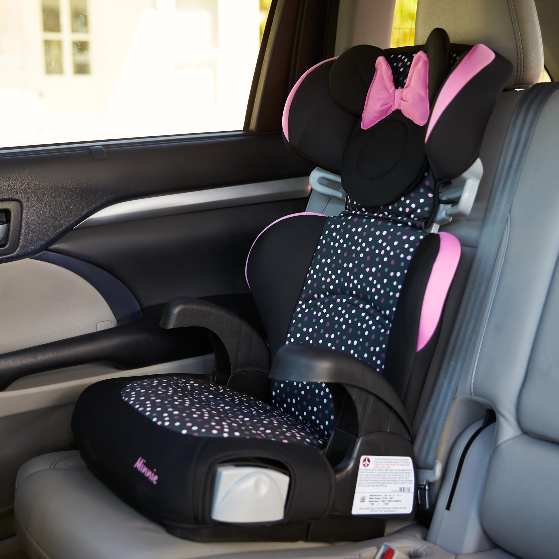 Disney Baby Pronto Booster Car Seats, Belt-Positioning, Booster Seats for Cars 40-100 lbs, Minnie Dot Party