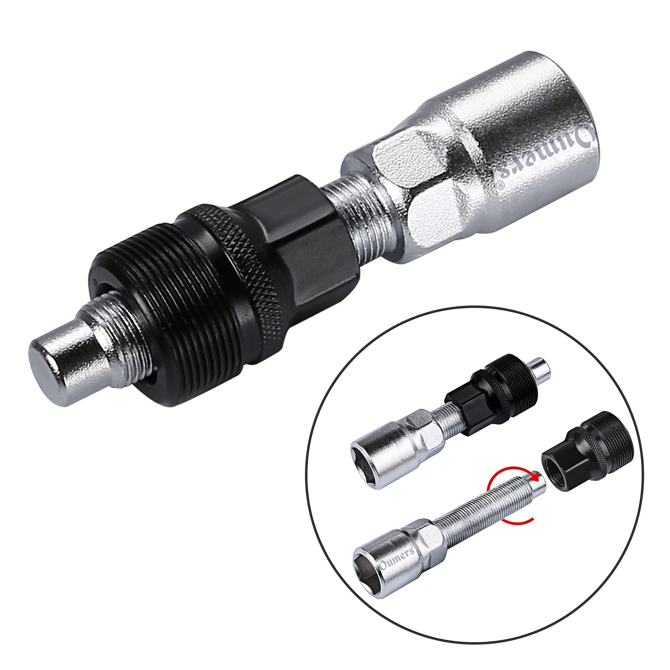 Oumers Bike Crank Extractor/Arm Remover and Bottom Bracket Remover with 16mm Spanner/Wrench. Professional Bicycle Repair Tool Kit