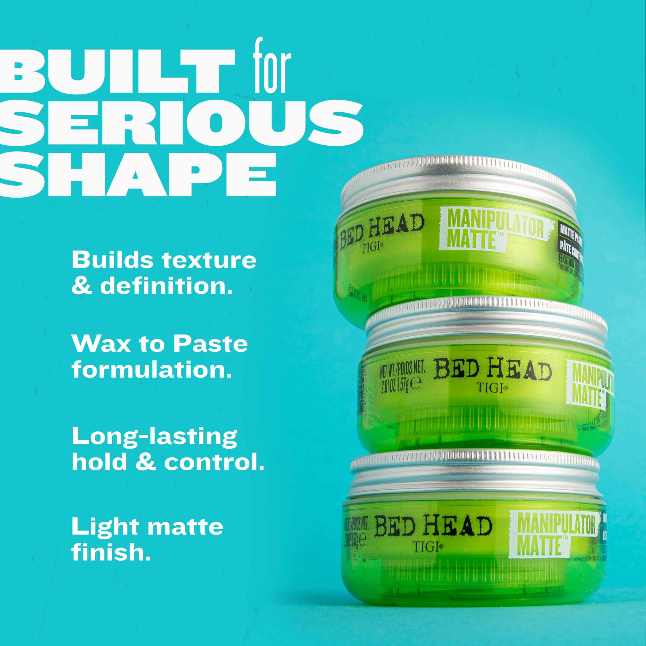 TIGI Bed Head Manipulator Matte Hair Wax Paste with Strong Hold 2.01 oz