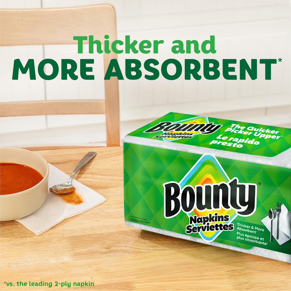 Bounty Quilted Napkins 1-Ply 12 1/10 x 12 White 200/Pack (96595PK)