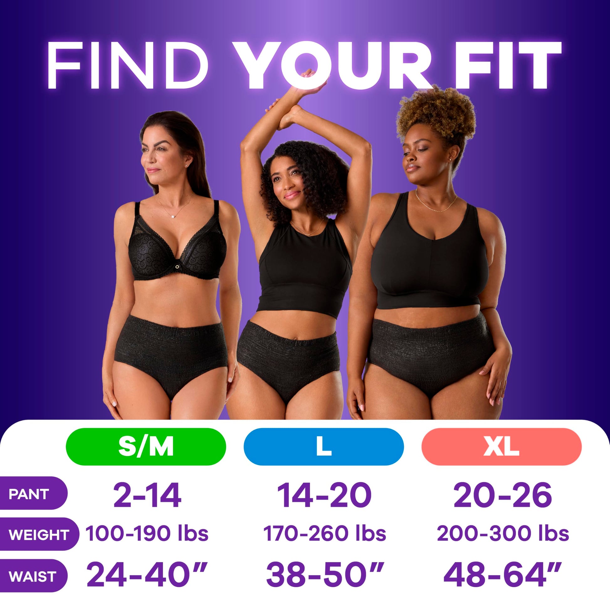 Always Discreet Adult Incontinence Overnight Underwear for Women, Small/Medium, Up to 100% Bladder Leak Protection, 14 Count