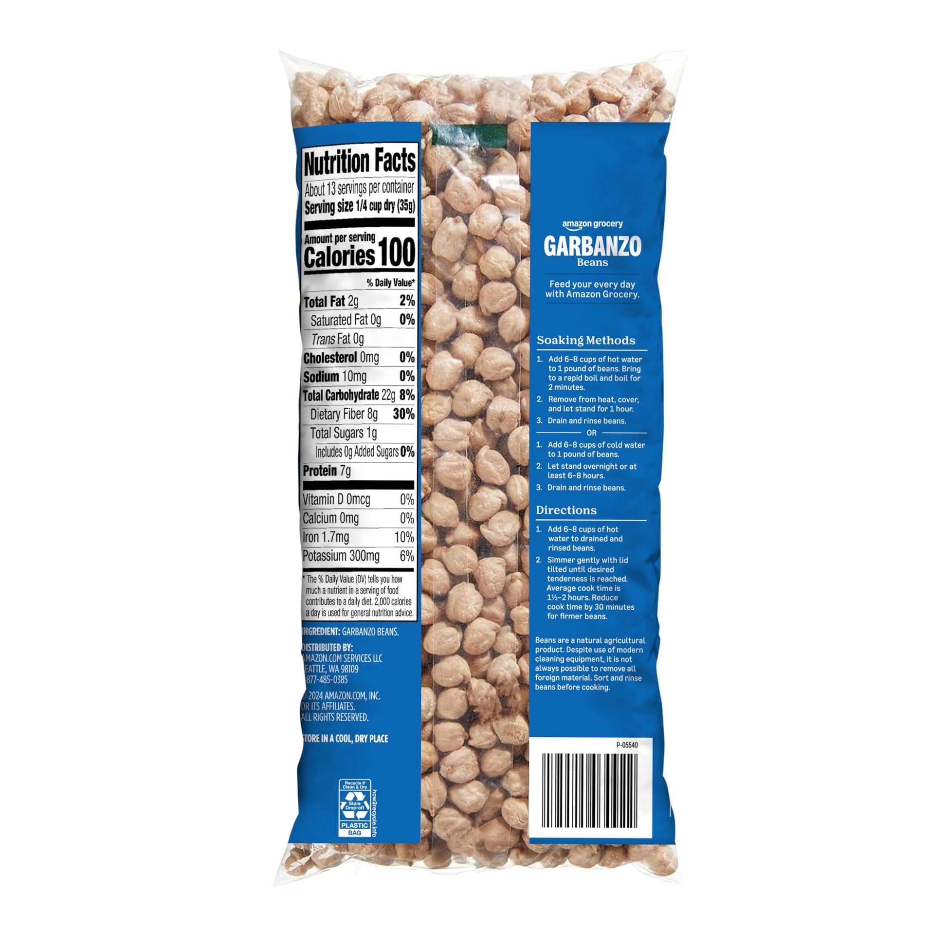 Amazon Grocery, Garbanzo Beans, 16 Oz (Previously Amazon Fresh, Packaging May Vary)