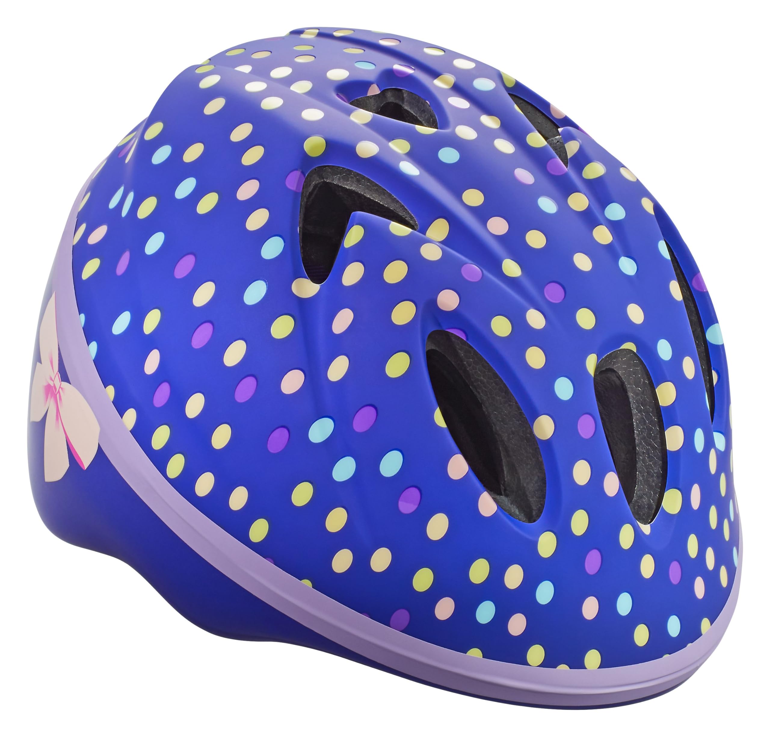 Schwinn Klassischer Fahrradhelm für Kinder, Lila Tupfen, 44 - 50 cm Helm für Kinder von 1-3 Jahren, Ultraleicht, Einstellrad, Vollständige Abdeckung mit belüfteter Luftzirkulation, Fahrradhelm für Babys und Kleinkinder