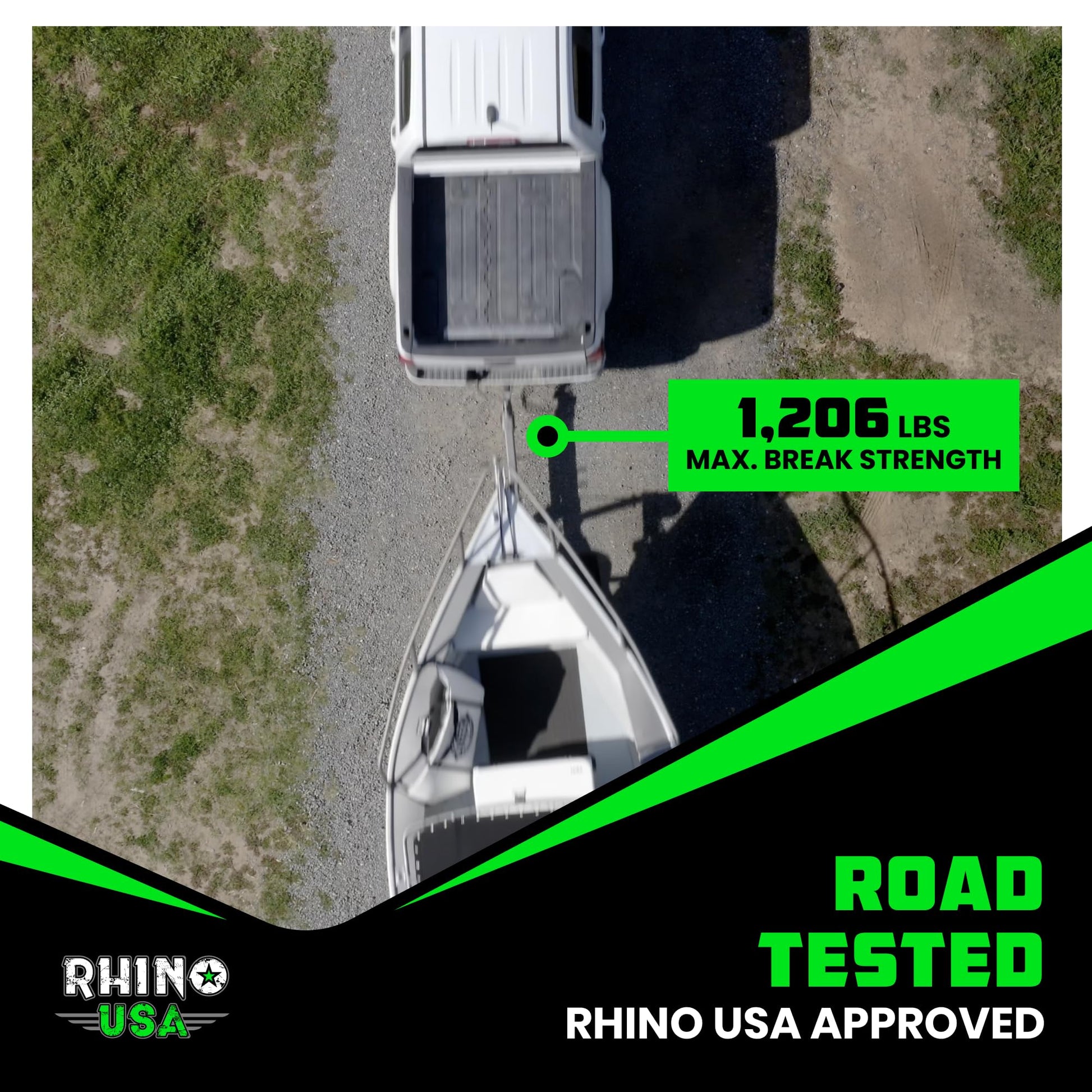 Rhino USA Boat Trailer Straps (2-Pack) - Heavy Duty 2 Inch x 48 Inch Boat Tie Down Straps to Trailer - Ultimate Adjustable Transom Tie Down Straps for Trailering Safety with Boat, Jet Ski, & More!