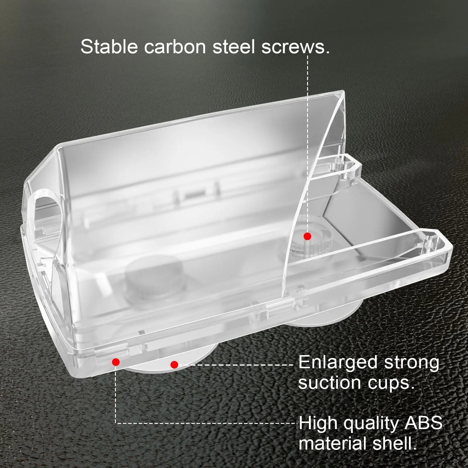 FLLIK EZ Pass Holder for Windshield. Ezpass with Strong Suction Cups. Toll Pass Transponder iPass Holder. (Clear, 1Pack)