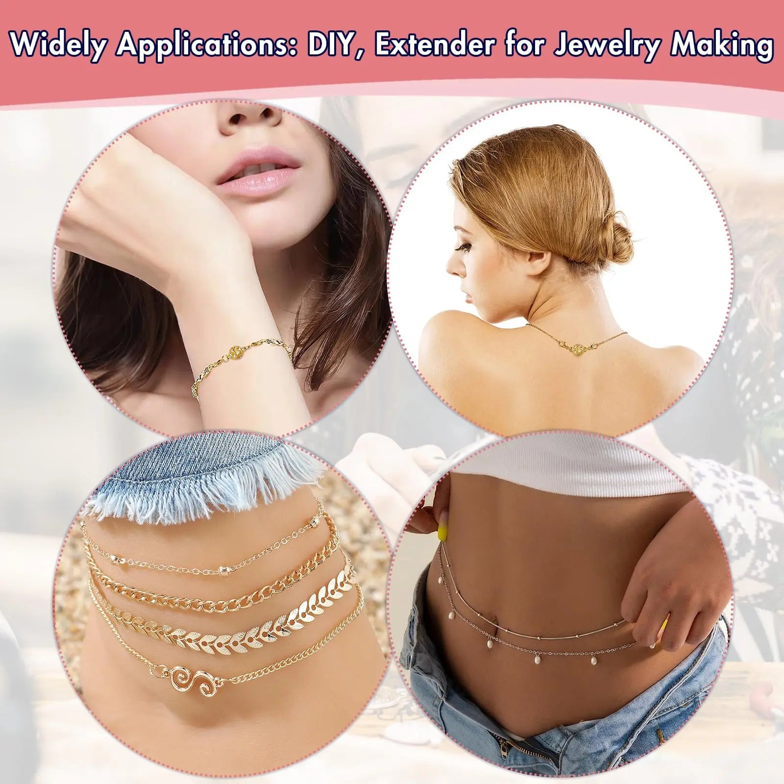 Magnetic Necklace Clasps and Closures with Lobster Clasp, 14K Gold & Silver Magnetic Jewelry Extender for Necklaces & Bracelets, Easy-to-Use for Jewelry Closures (12Pcs | Ball)