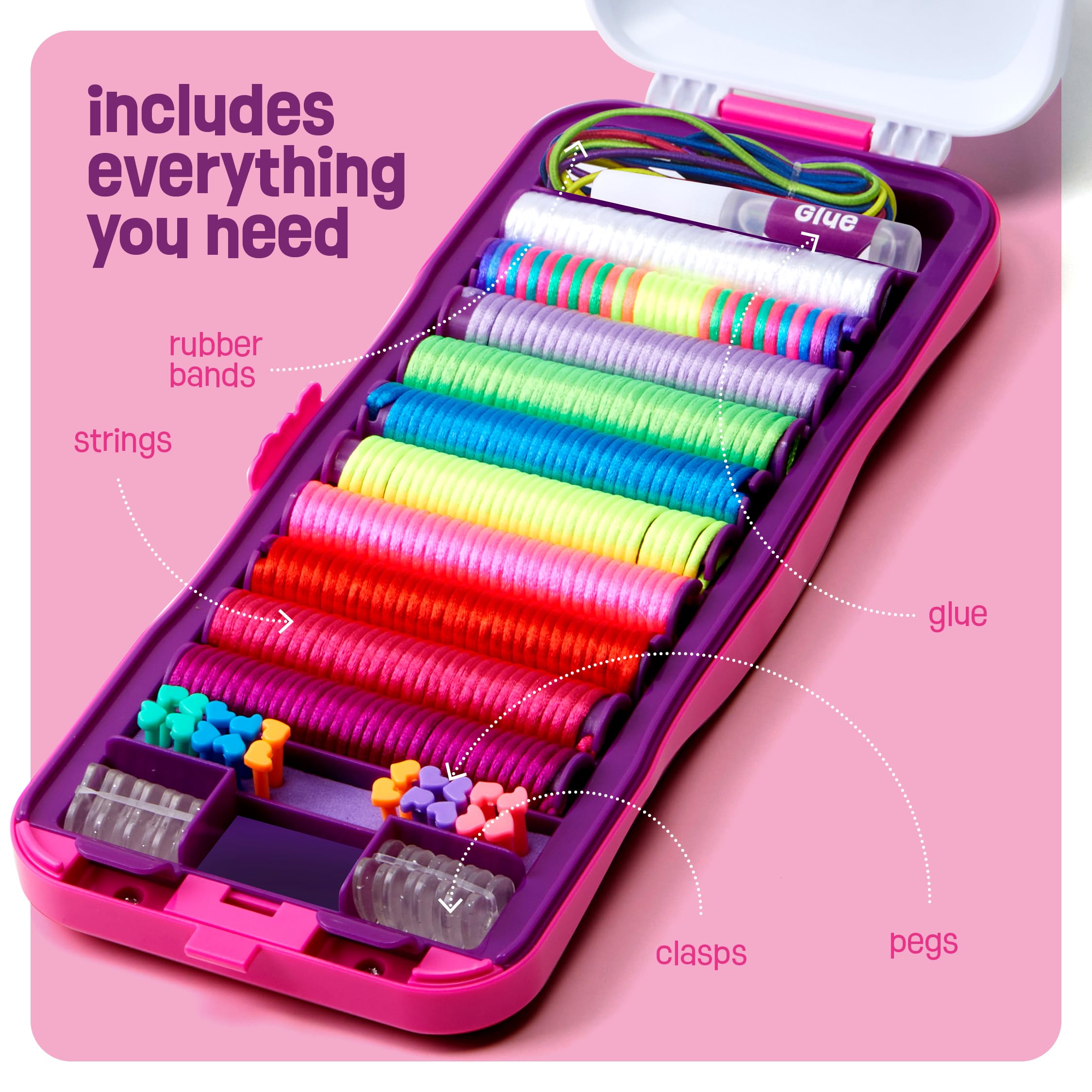 Pretty Me Friendship Bracelet Making Kit for Girls - Crafts for Girl - String Bracelets Maker - Gifts for 8-12 Year Old Kid - Birthday Gift Ideas & Kits Toys Ages 8, 9, 10, 11, 12 - Kids Age 8-12 Olds