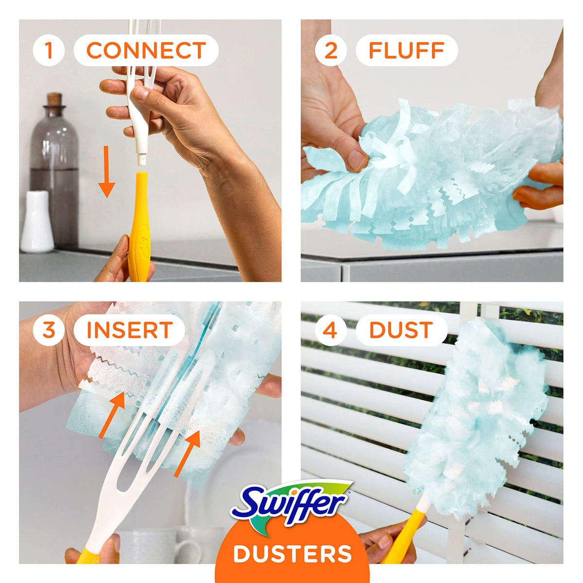 Swiffer Staubmagnet Starter-Kit, Kit enthält 1 Griff und 5 Staubmagnete