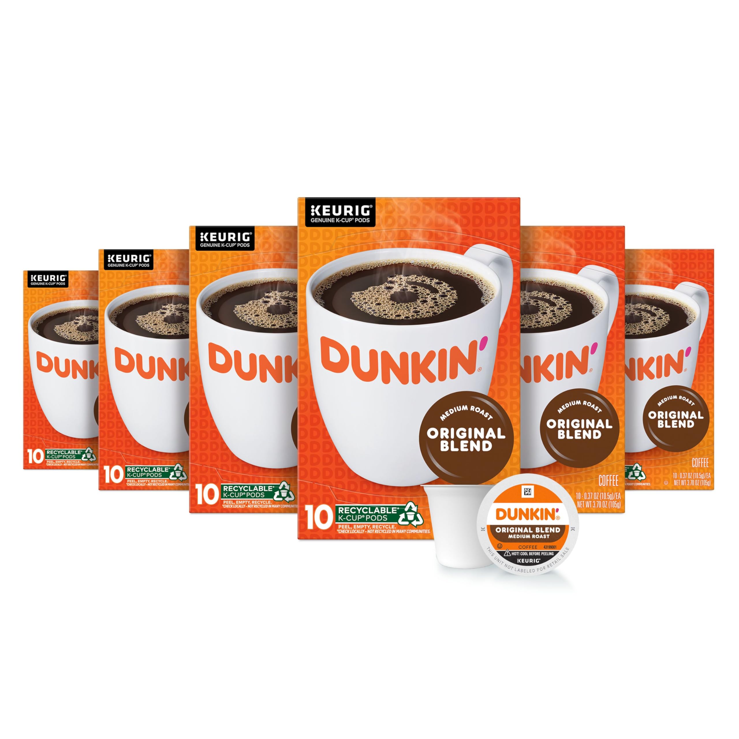 قهوة دانكن الأصلية متوسطة التحميص، 60 كبسولة كيوريج K-Cup