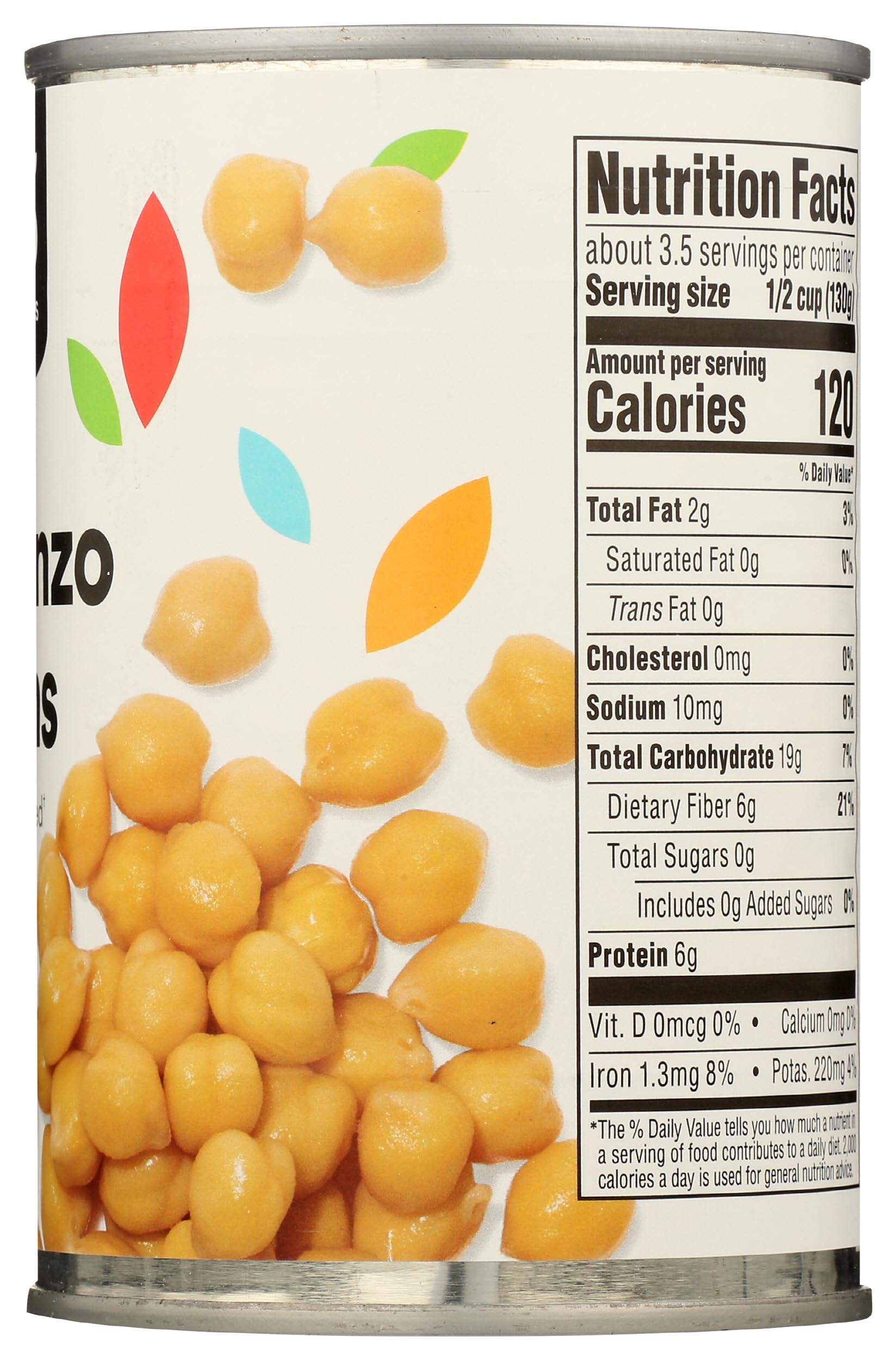 365 by Whole Foods Market, Unsalted Garbanzo Beans, 15.5 Ounce