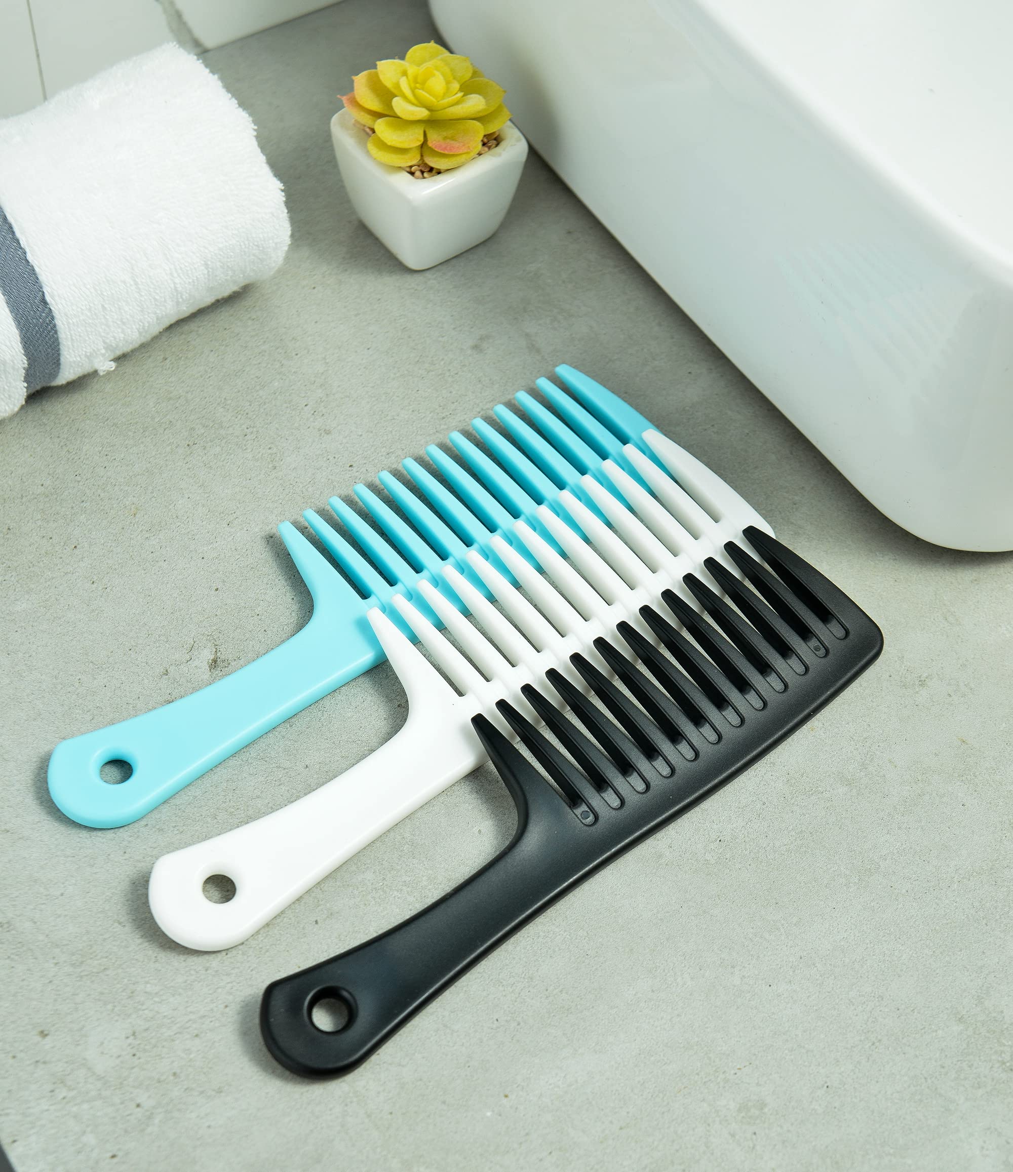 Wide Tooth Detangling Comb, Durable Styling Brush for Curly, Long and Wet Hair Types - Professional Hair Care
