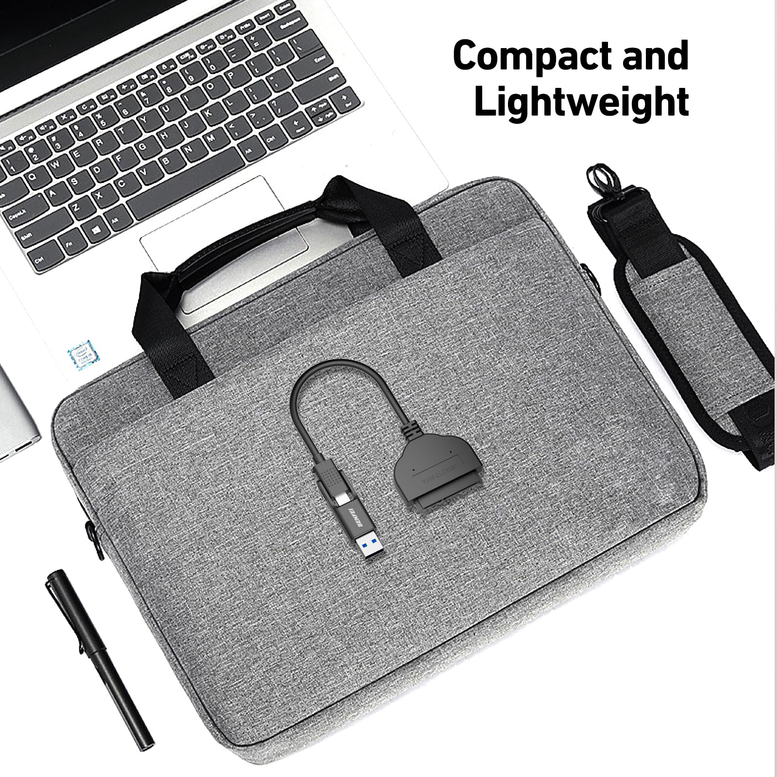BENFEI SATA to USB Cable, 2in1 USB-C/USB 3.0 to SATA III Hard Driver Adapter Compatible for 2.5 inch HDD and SSD