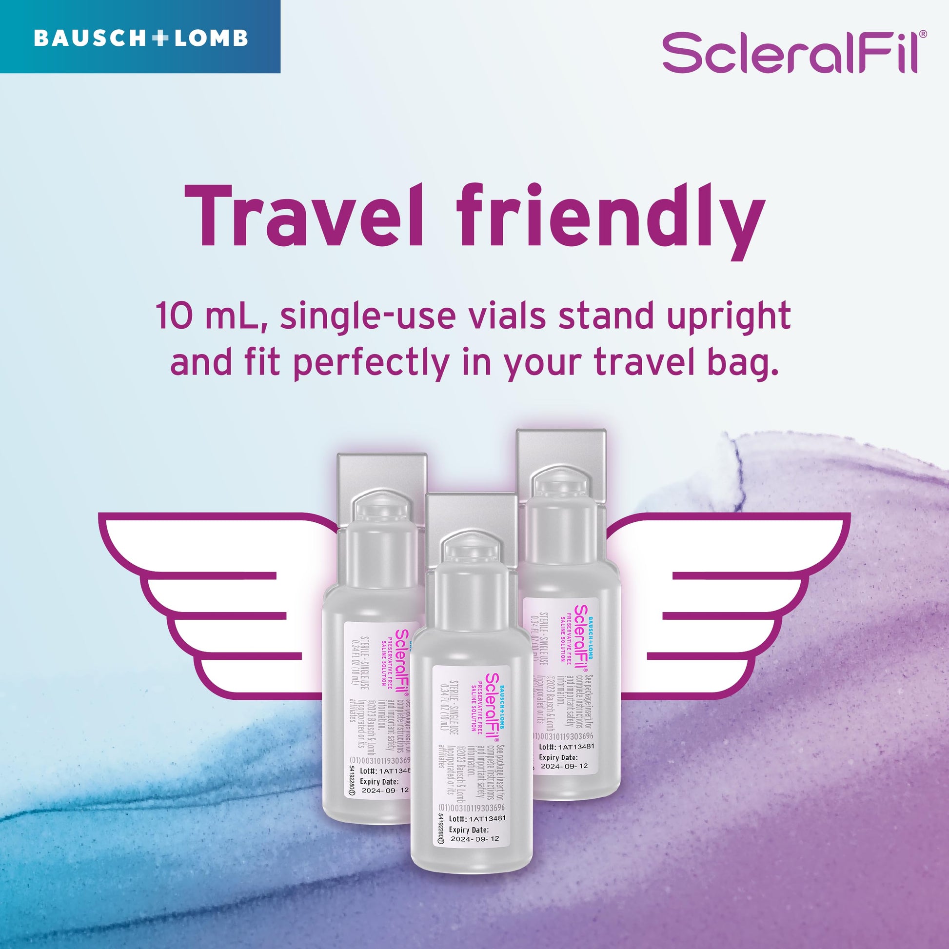 ScleralFil Preservative Free Saline Solution for Scleral Lenses, Buffered Isotonic Rinsing & Insertion Solution for Soft and Rigid Gas Permeable Contacts, Single-Use Vials, 30 Count