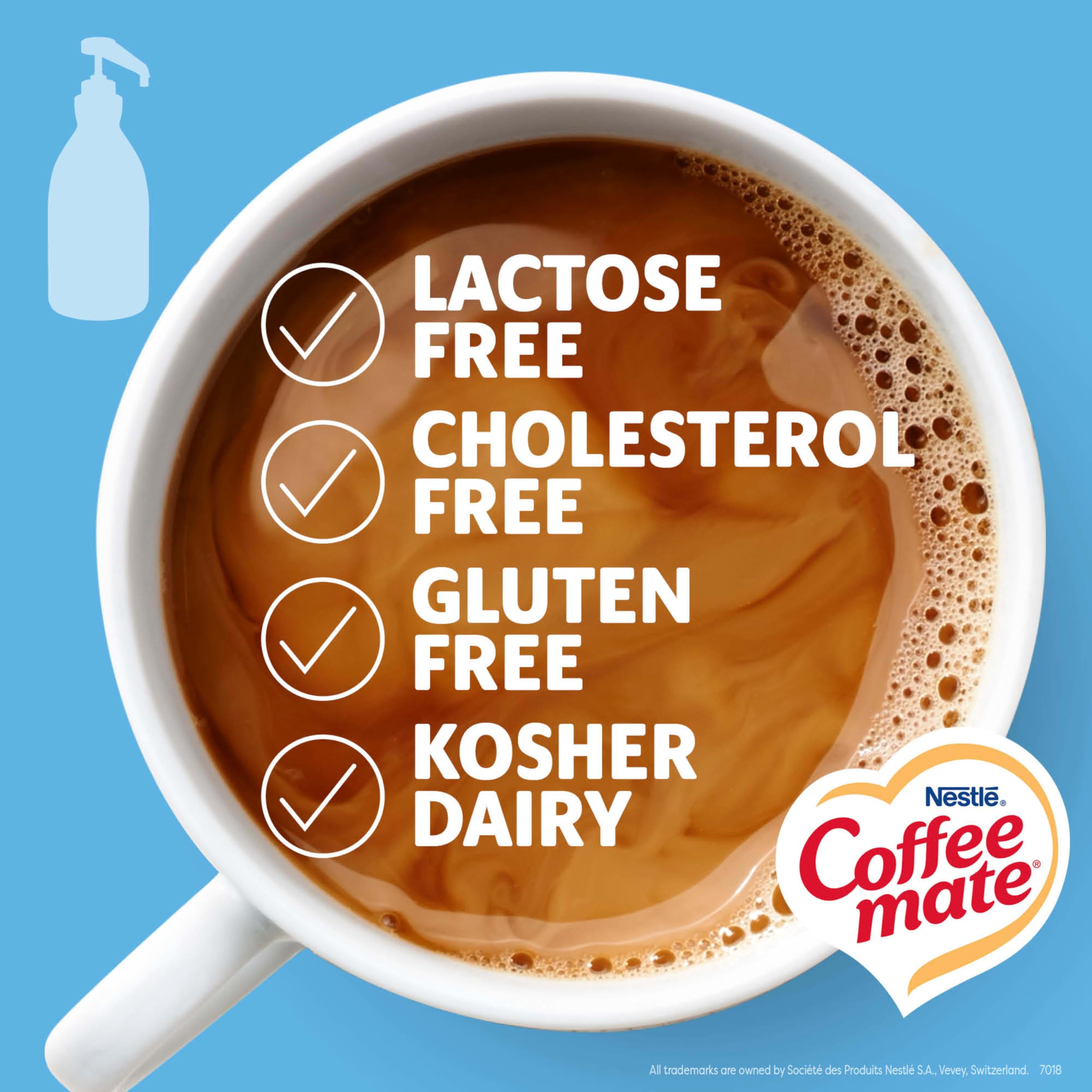 Nestle Coffee Mate Coffee Creamer, French Vanilla, Concentrated Liquid Pump Bottle, Non Dairy, No Refrigeration, 50.7 oz