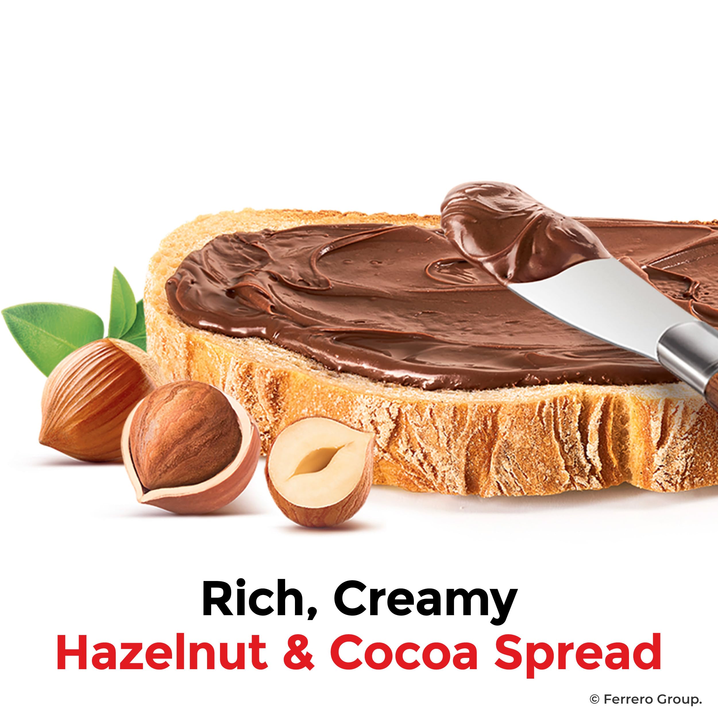 Nutella Hazelnut Spread with Cocoa, Creamy Hazelnut Spread, Breakfast Favorite, 13 oz Jar