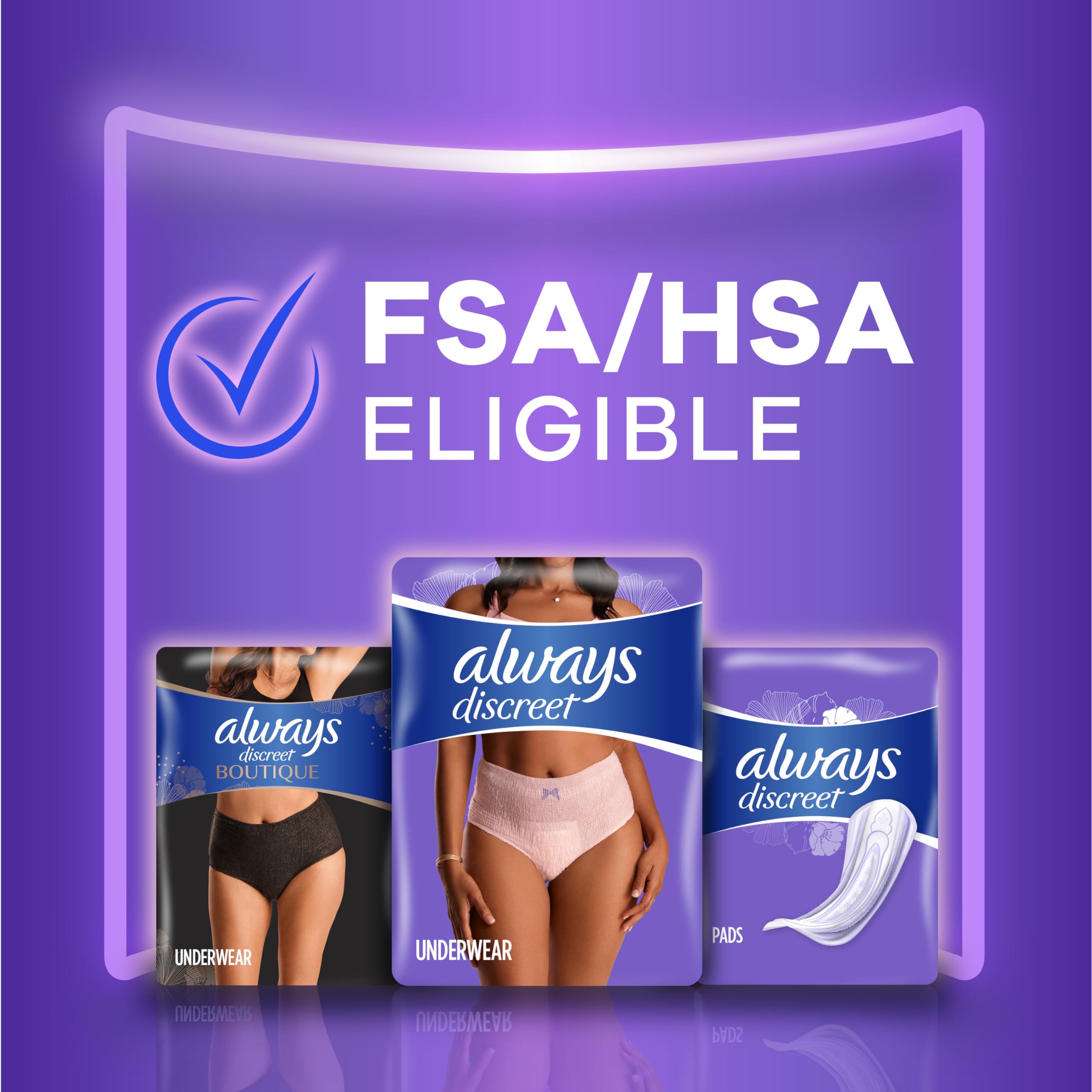 Always Discreet Adult Incontinence Underwear for Women and Postpartum Underwear, XXL, Up to 100% Bladder Leak Protection, 13 Count