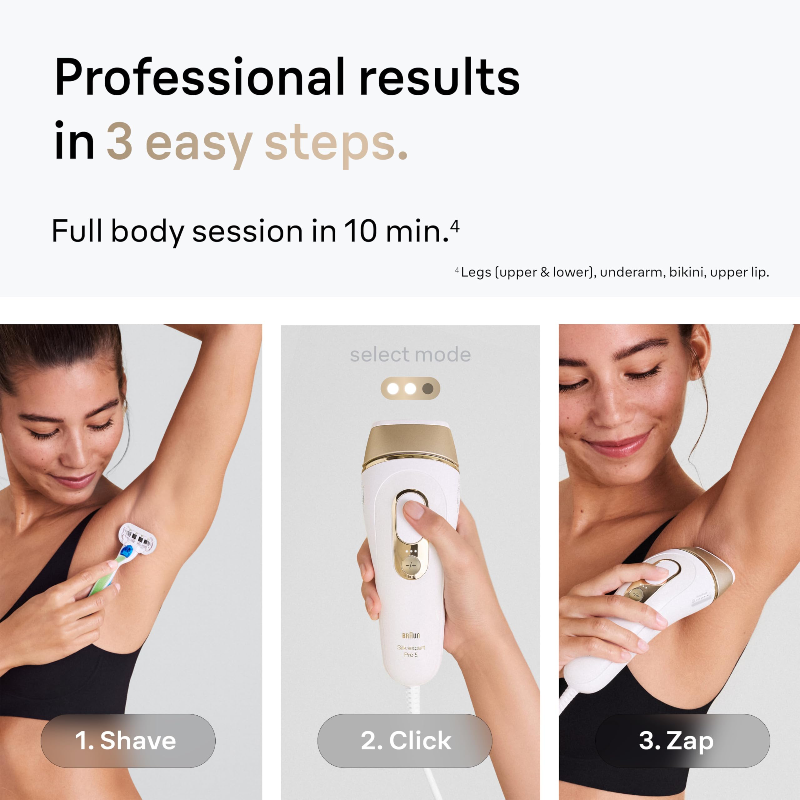Braun Smart IPL, Silk·Expert Pro 5: at Home Laser Hair Removal for Women and Men, Permanent Visible Hair Reduction in Hair Regrowth for Body & Face, with Venus Swirl Razor, Corded, IPL5137