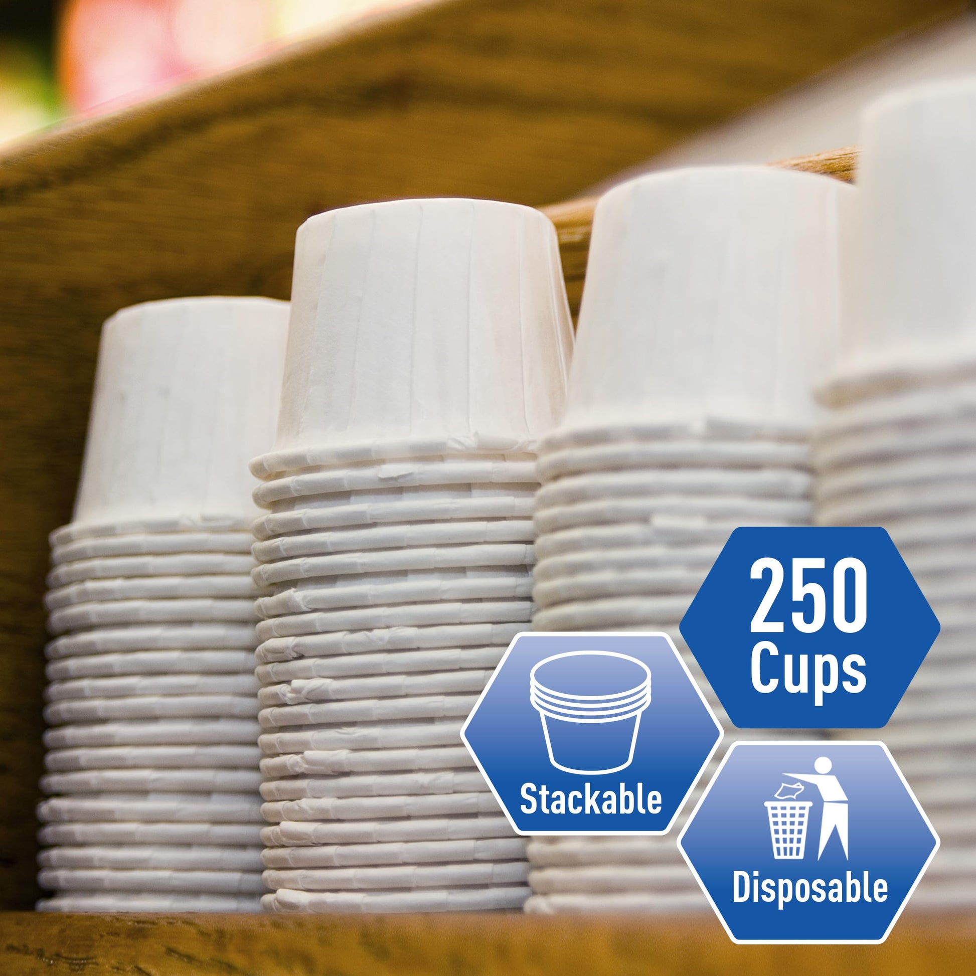 MED PRIDE Disposable 250 Pack Paper Souffle Medicine Cups-0.75 Ounce, Dispenser Paper Cups-Pill Holders for Mixed Pills, Single Dosage-Portion, Food & Dessert Serving