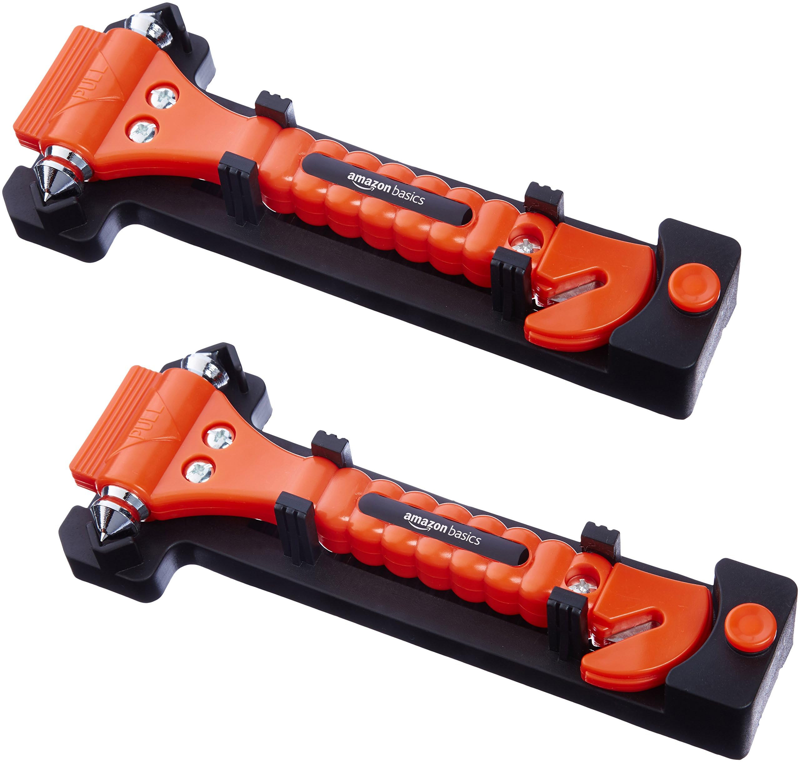 Basics Emergency Seat Belt Cutter and Window Hammer Tool, Car Accessories, 2 Pack, SW-835