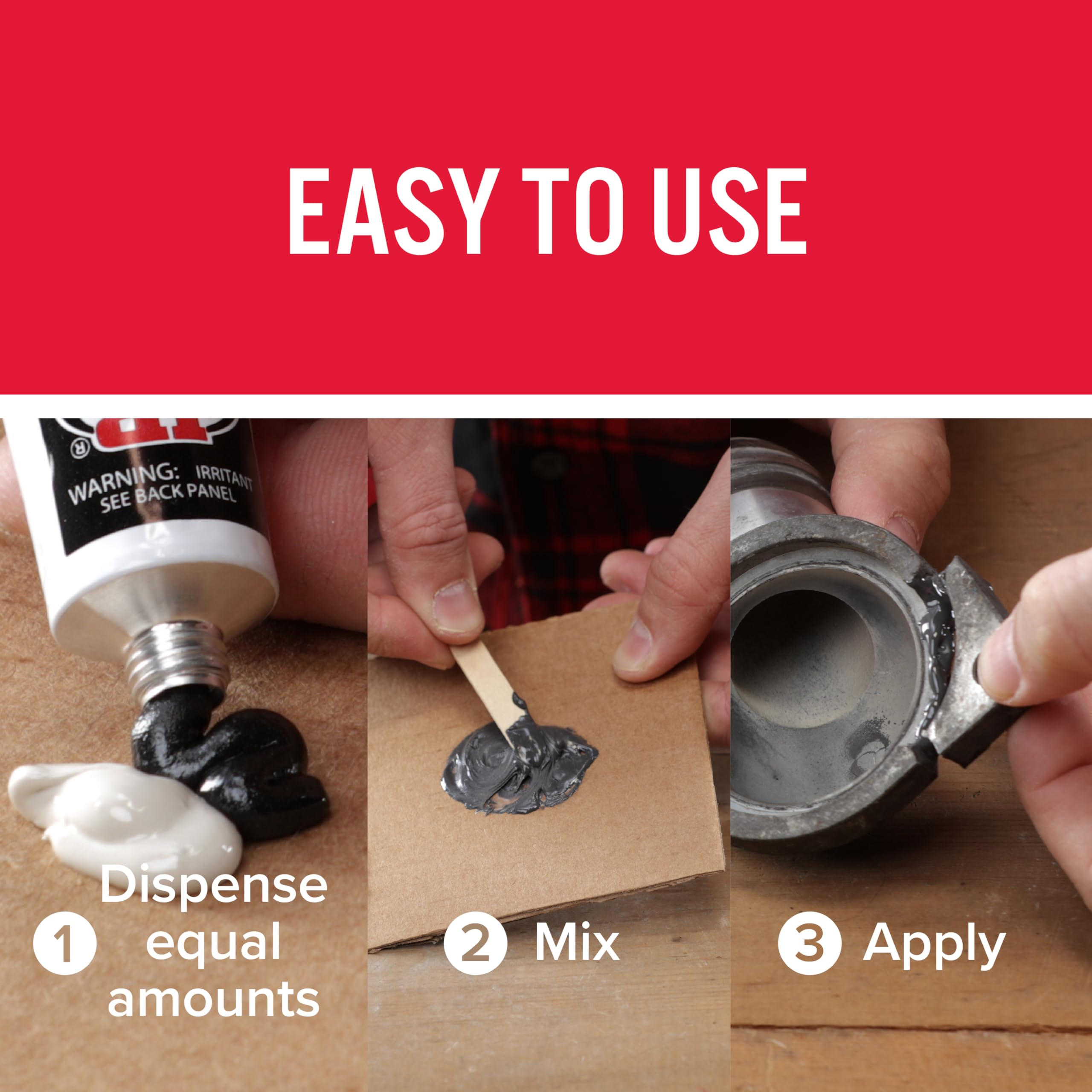 J-B Weld 8281 Professional Size Steel Reinforced Epoxy - Hardener and Steel Pack - 10 oz