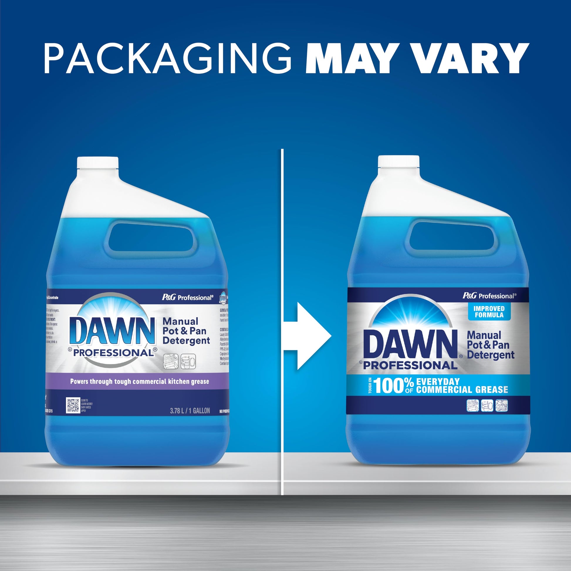 Dawn Professional Pot and Pan Detergent, Regular Scent, 3.8l (Case of 4)