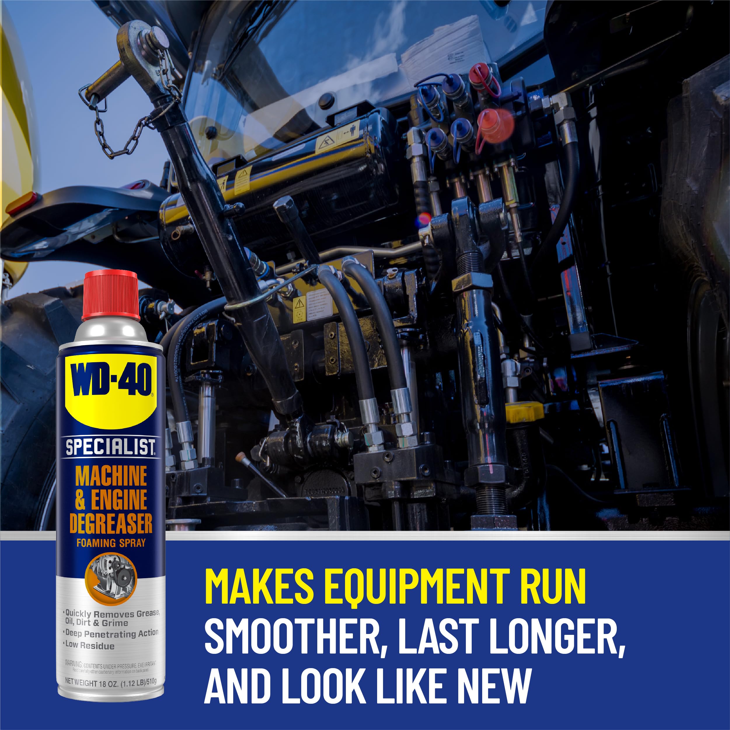 WD-40 Specialist Machine & Engine Degreaser Foaming Spray, 18 OZ