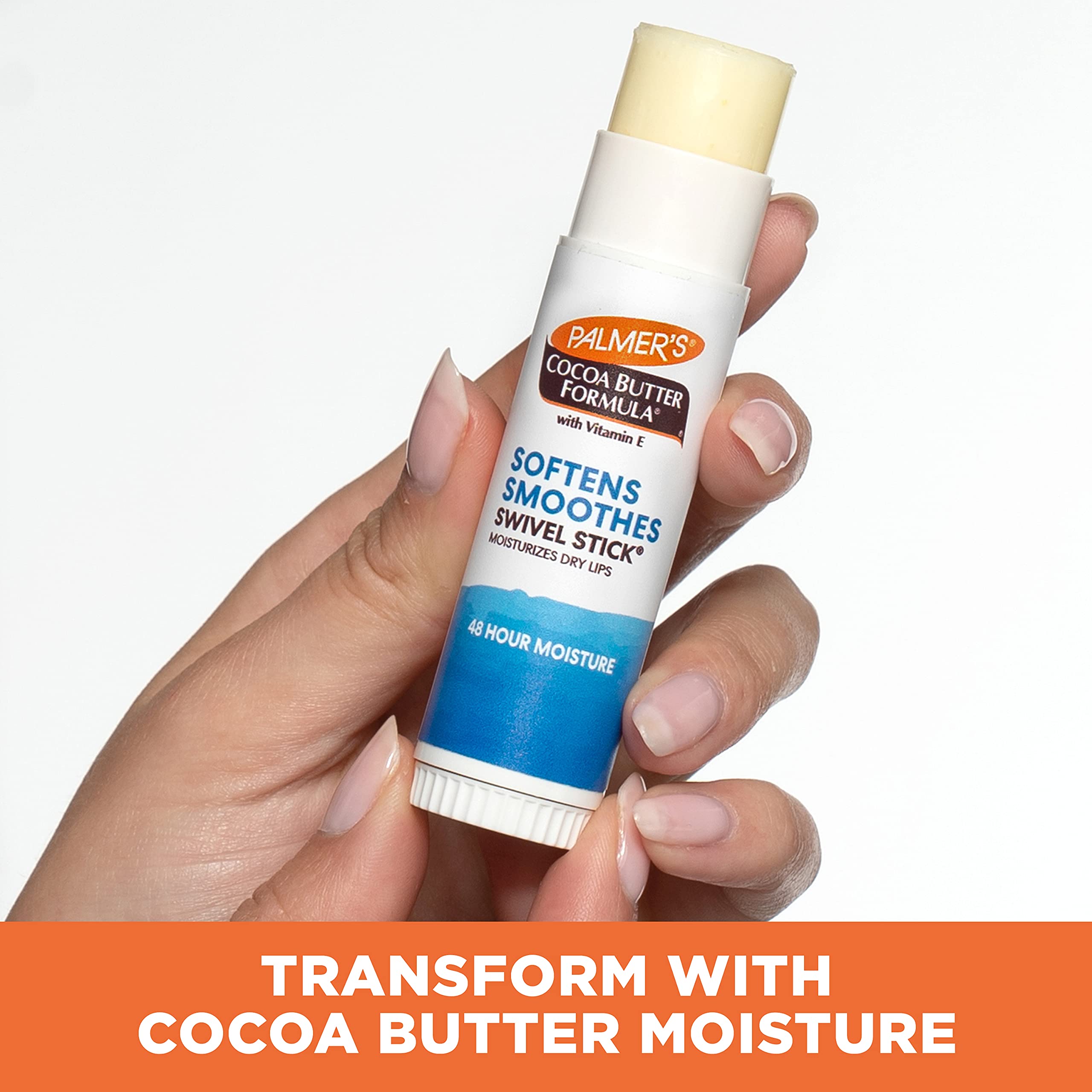 Palmer's Cocoa Butter Formula Moisturizing Swivel Stick with Vitamin E, Lip Balm Easter Basket Stuffer, Face & Body Moisturizer Stick, Ideal for Treating Dry Skin Patches (Pack of 3)