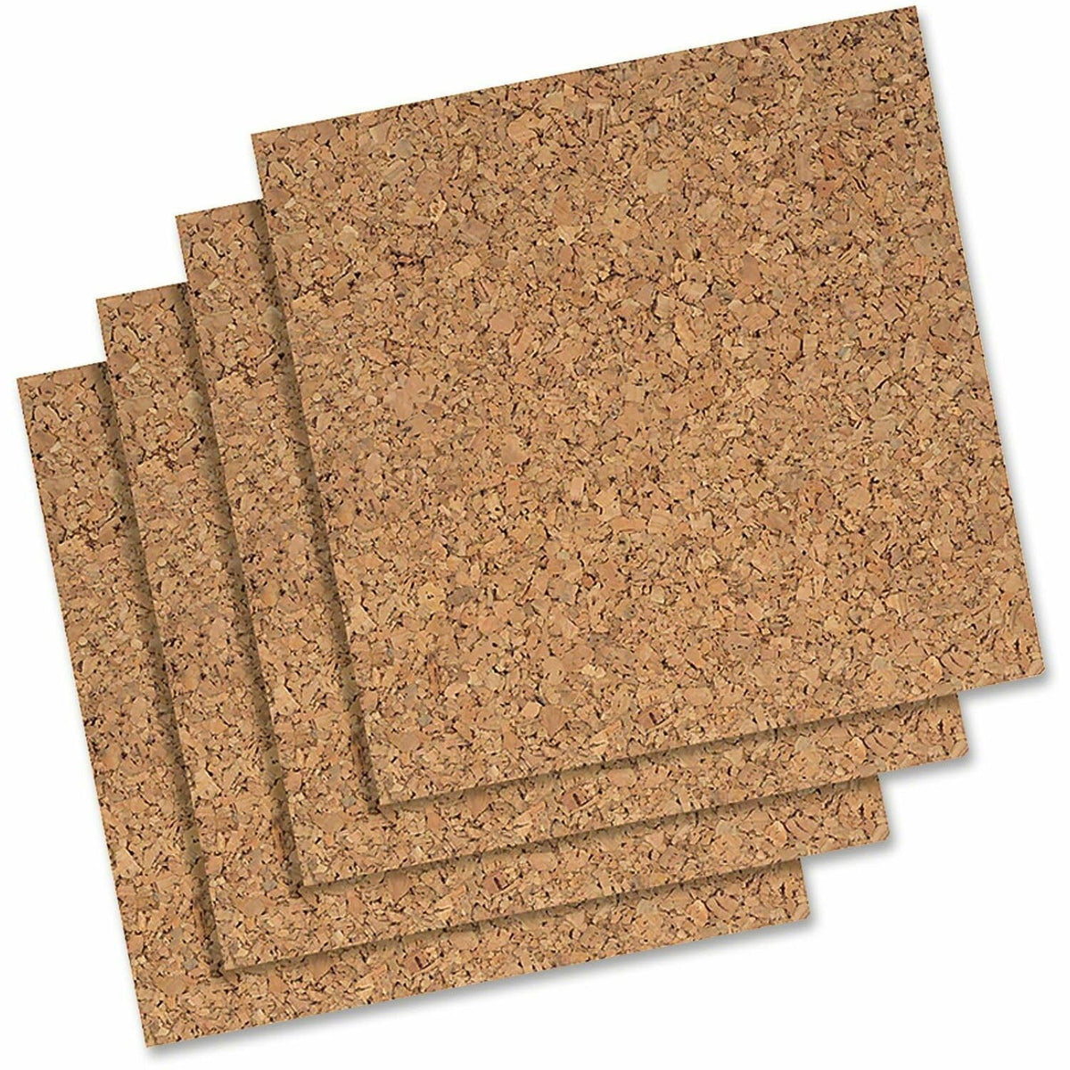 Quartet Korkfliesen, Bulletin Board Korkplatten 30,5 x 30,5 cm x 4,8 mm, Natur, 4er-Pack (102)