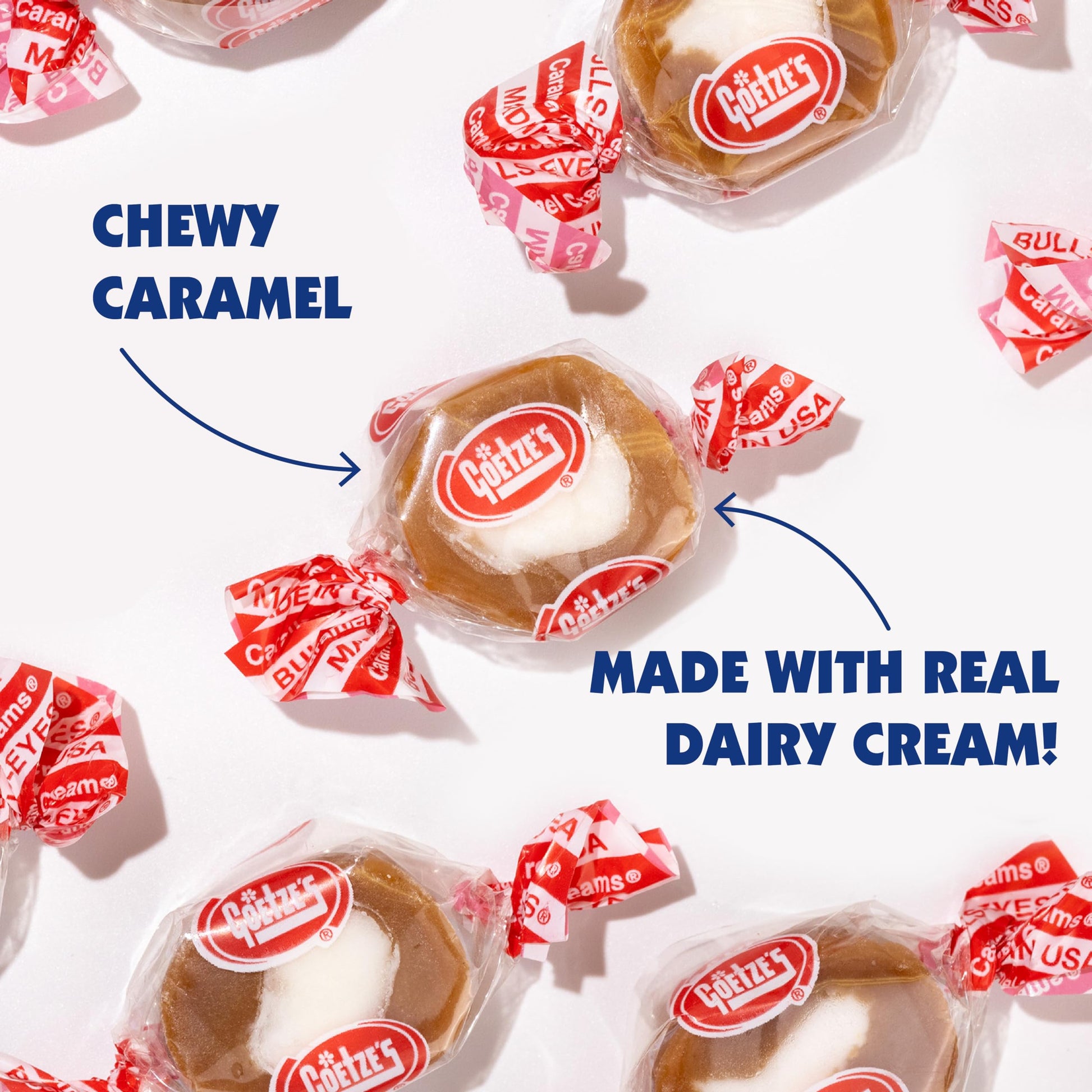 Goetze's Candy Vanilla Caramel Creams - 2 Pound Bag (32 Ounces) - Fresh from the Factory