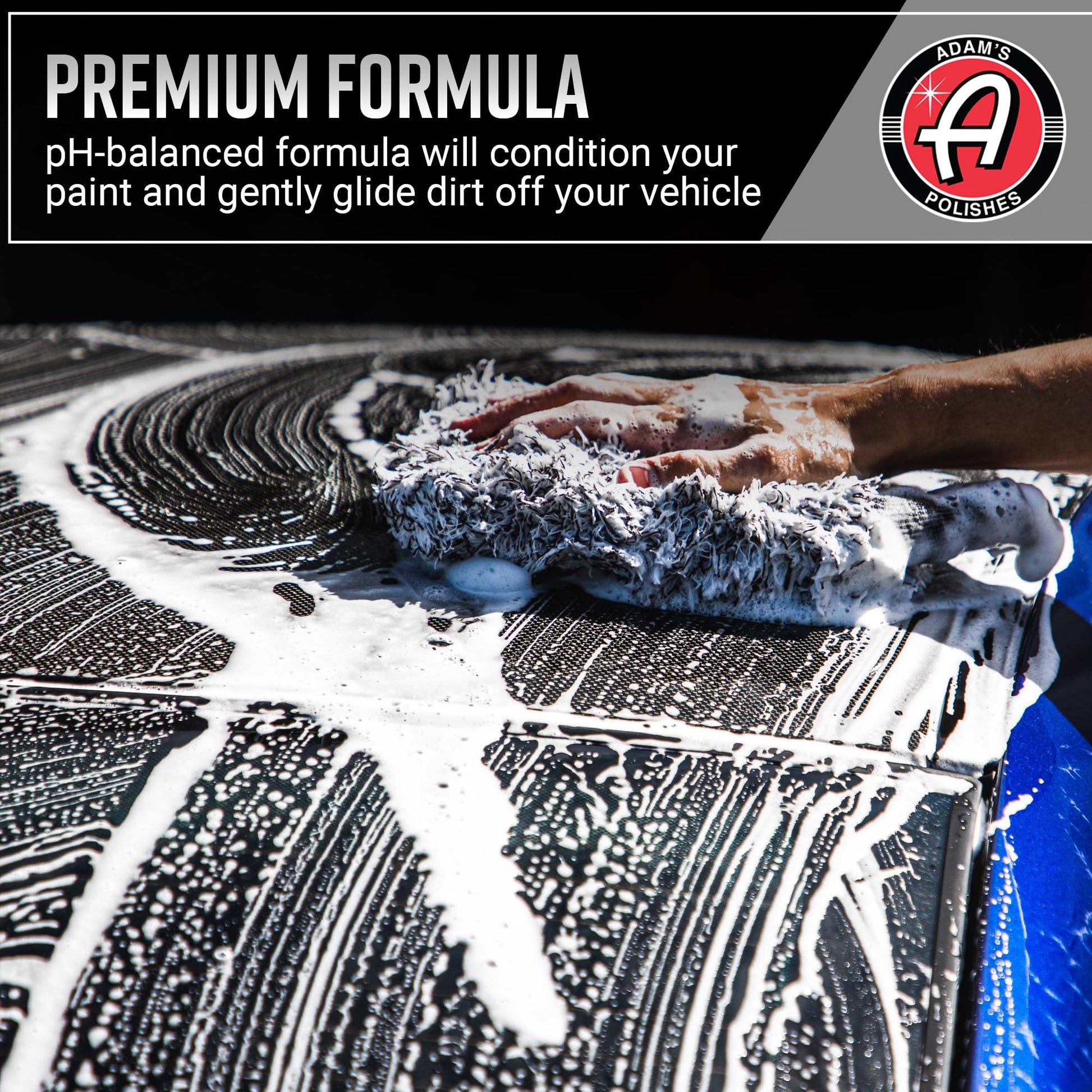 Adam's Polishes Car Wash Shampoo (Gallon) - pH Best Car Wash Soap For Snow Foam Cannon or Gun For Pressure Washer & 5 Gallon Bucket, Powerful Safe Spot Free Cleaning Liquid Auto Detergent