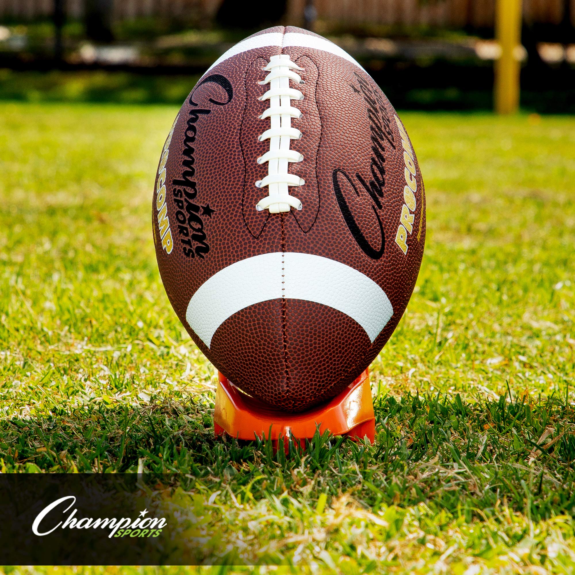 Champion Sports Hevy Duty Football Kickoff Kicking Tee - High Visibility Orange - 1"