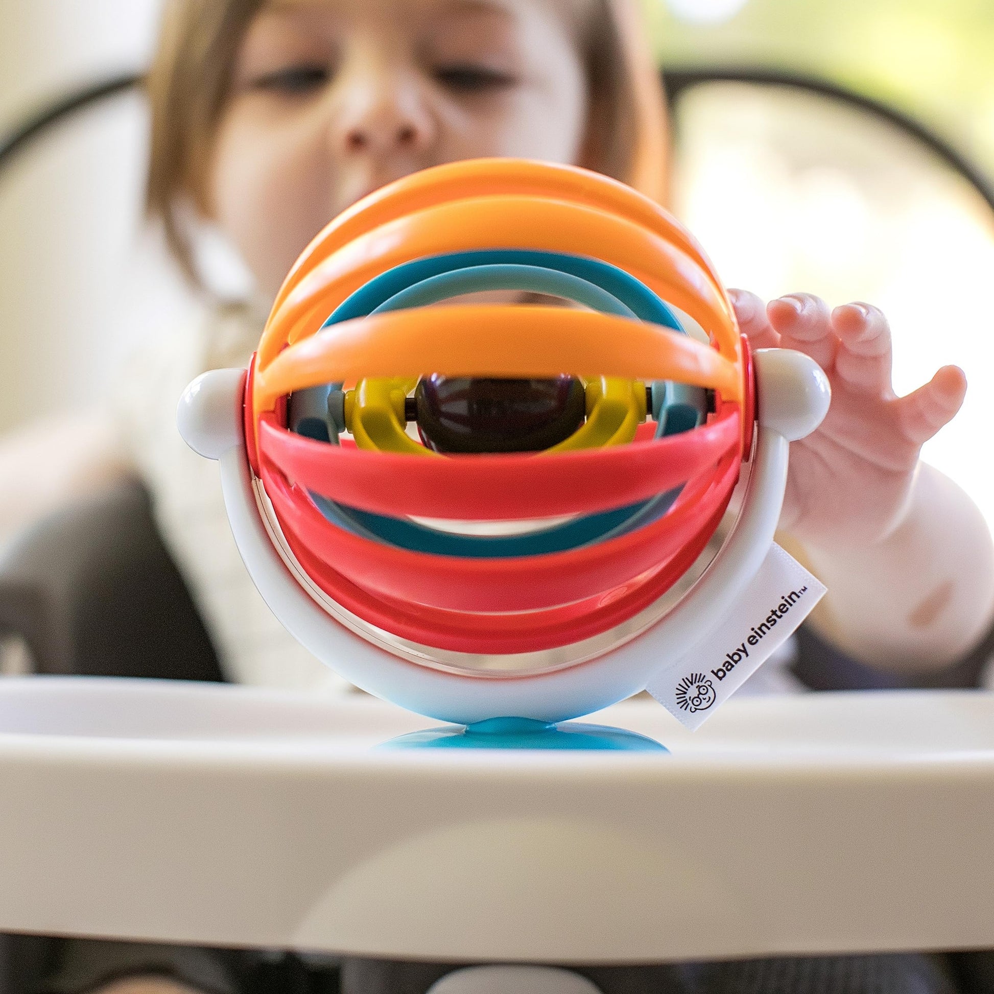 Baby Einstein Sticky Spinner BPA-free Suction Cup High Chair Activity Toy and Tray Toy for Early Development, 3mo+