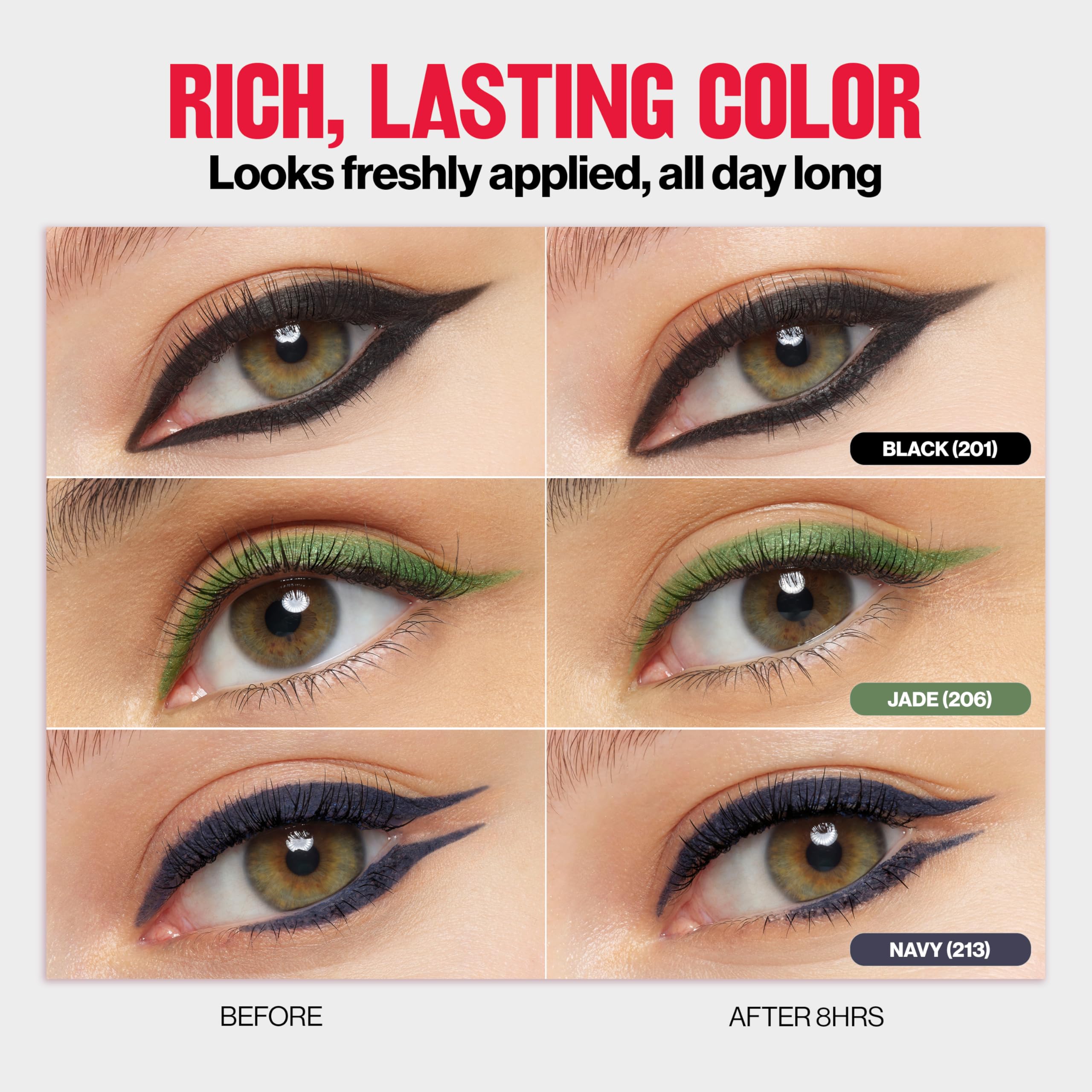 Revlon ColorStay Pencil Waterproof Eyeliner, Smudge-Proof, Eye Makeup with Built-In Sharpener, 202 Black Brown, 0.01 oz