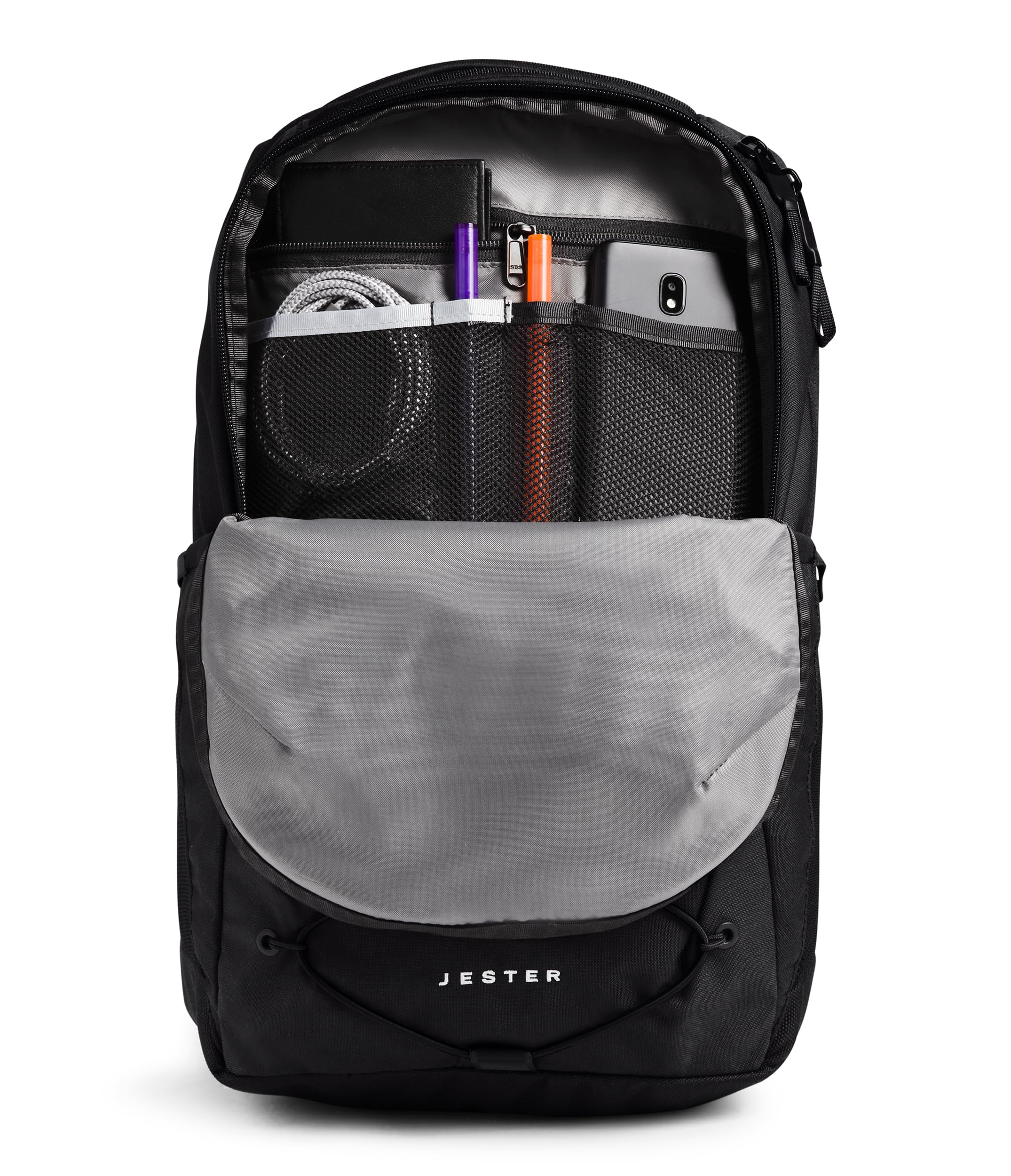 THE NORTH FACE Women's Jester Everyday Laptop Backpack | Commuter Travel Bag with Laptop Sleeve, Water-Repellent Finish, Spacious Compartment, TNF Black-NPF, One Size
