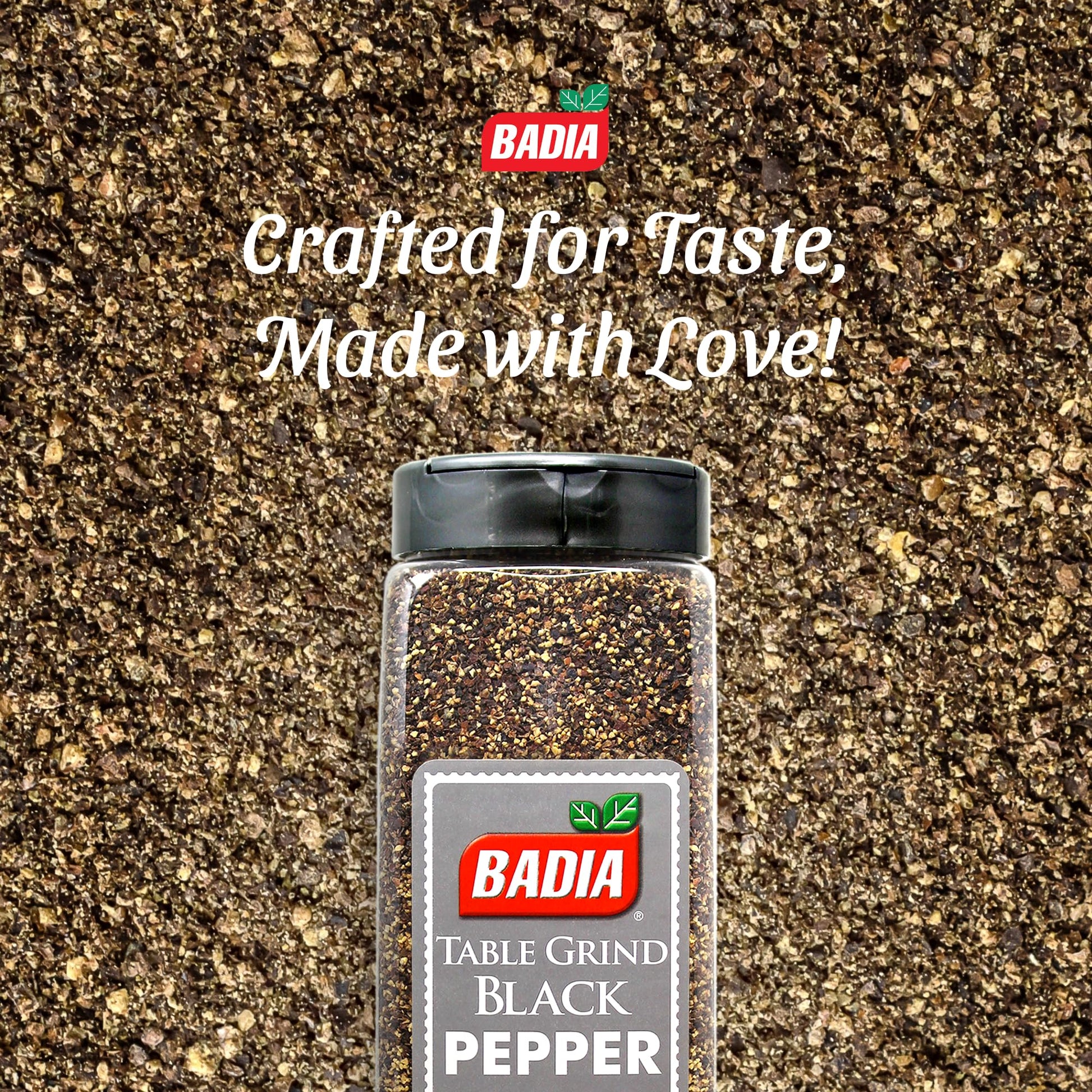 Badia Black Pepper Table Grind, 16 oz - Premium Seasoning for Cooking & Freshly Ground Flavor
