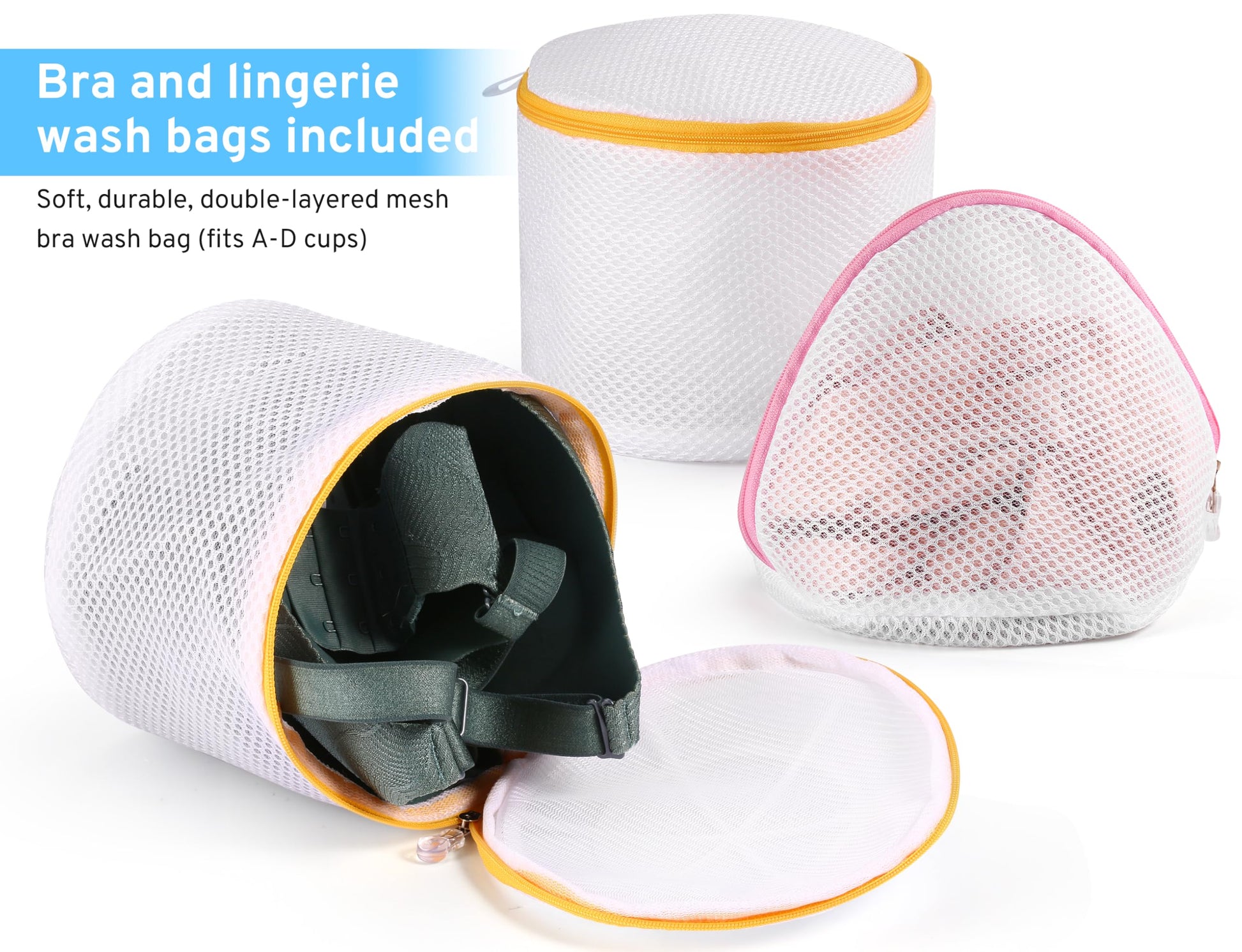 Ultimate 7 Pack 6 Size Mesh Laundry Bags Set for Delicates with AUTO-Lock Zipper, Lingerie Bags for Washing Delicates, Laundry Bags Mesh Wash Bags, Delicates Laundry Bag for Jeans,Blouse,Stocking,Bra