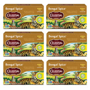 Celestial Seasonings Bengal Spice Herbal Tea, Caffeine Free, 20 Tea Bags Box (Pack of 6)