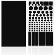 FLANCCI LED Light Blocking Stickers - Blackout LED Covers, Dim 50%80% of Lights, 2 Sheets (1 Cut Out + 1 Uncut)