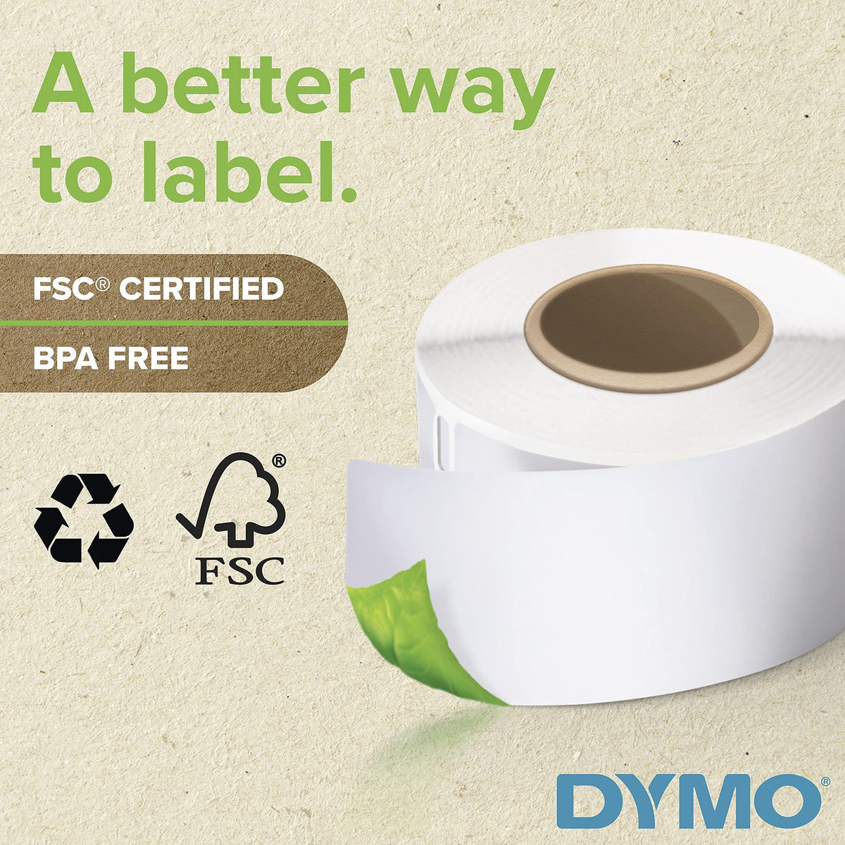 ملصقات DYMO الأصلية لعنوان البريد لطابعات الملصقات LabelWriter، (1-1/8 بوصة × 3-1/2 بوصة)، 3 بكرات من 350 ملصقًا (1050 ملصقًا إجمالاً)