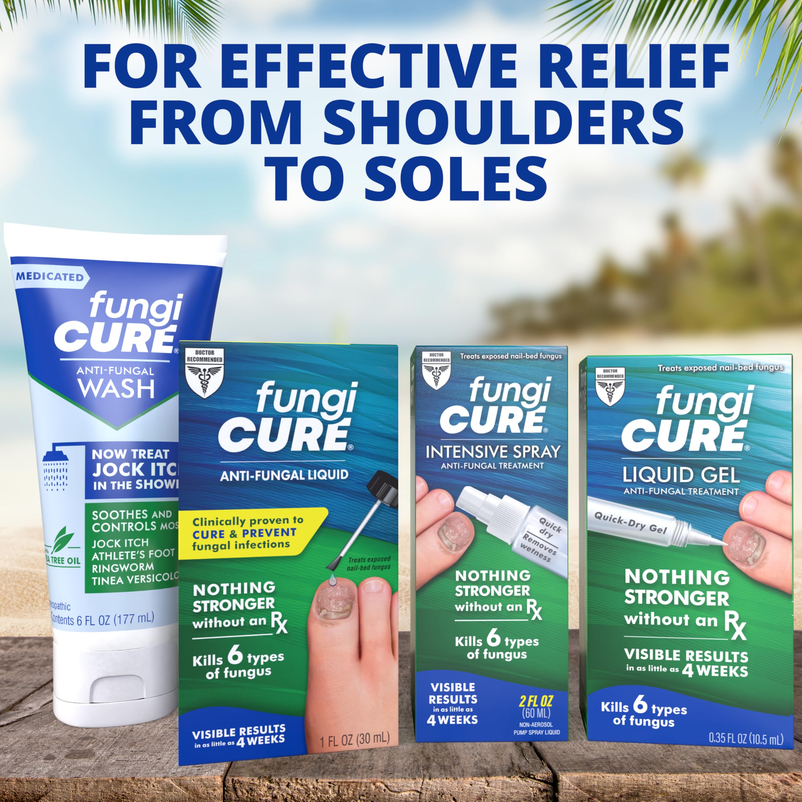FUNGICURE Anti-Fungal Liquid - Kills 6 Types of Fungus - Clinically Proven - 1 fl oz