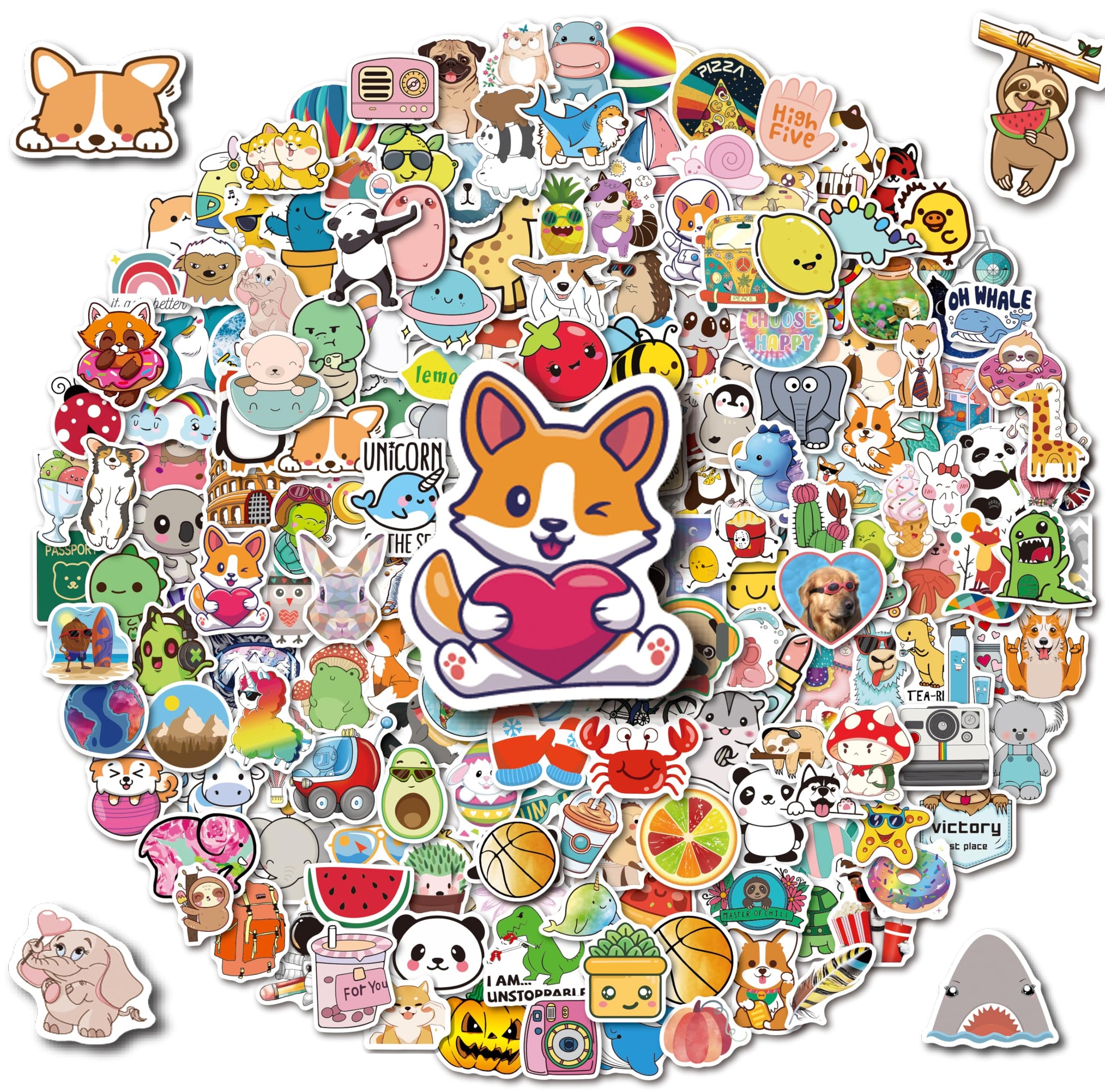 Stickers for Water Bottles, 200PCS Water Bottle Stickers for Kids, Waterproof Vinyl Stickers, Cute Stickers for Kids Classroom, Teacher Prizes Classroom Must Haves