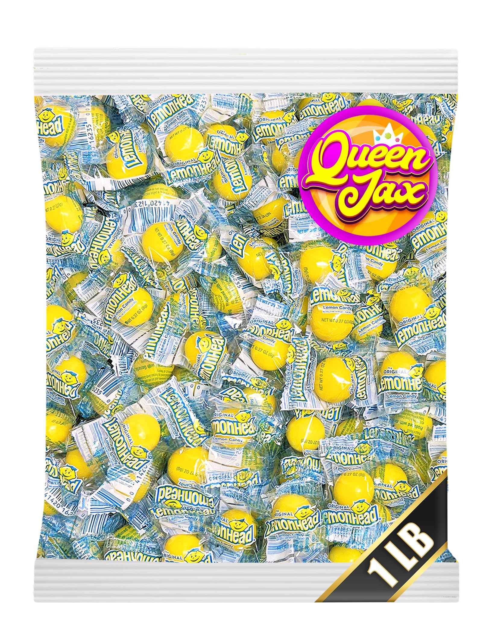 Lemonheads Candy – Zitronenbonbons – 1-Pfund-Beutel – Lemon Heads – Lemon Heads Große Mengenbonbons – Lemonhead Candy Großpackung – Zitronen-Hartbonbons – Lemonhead Candy – Lemon Head Hartbonbons