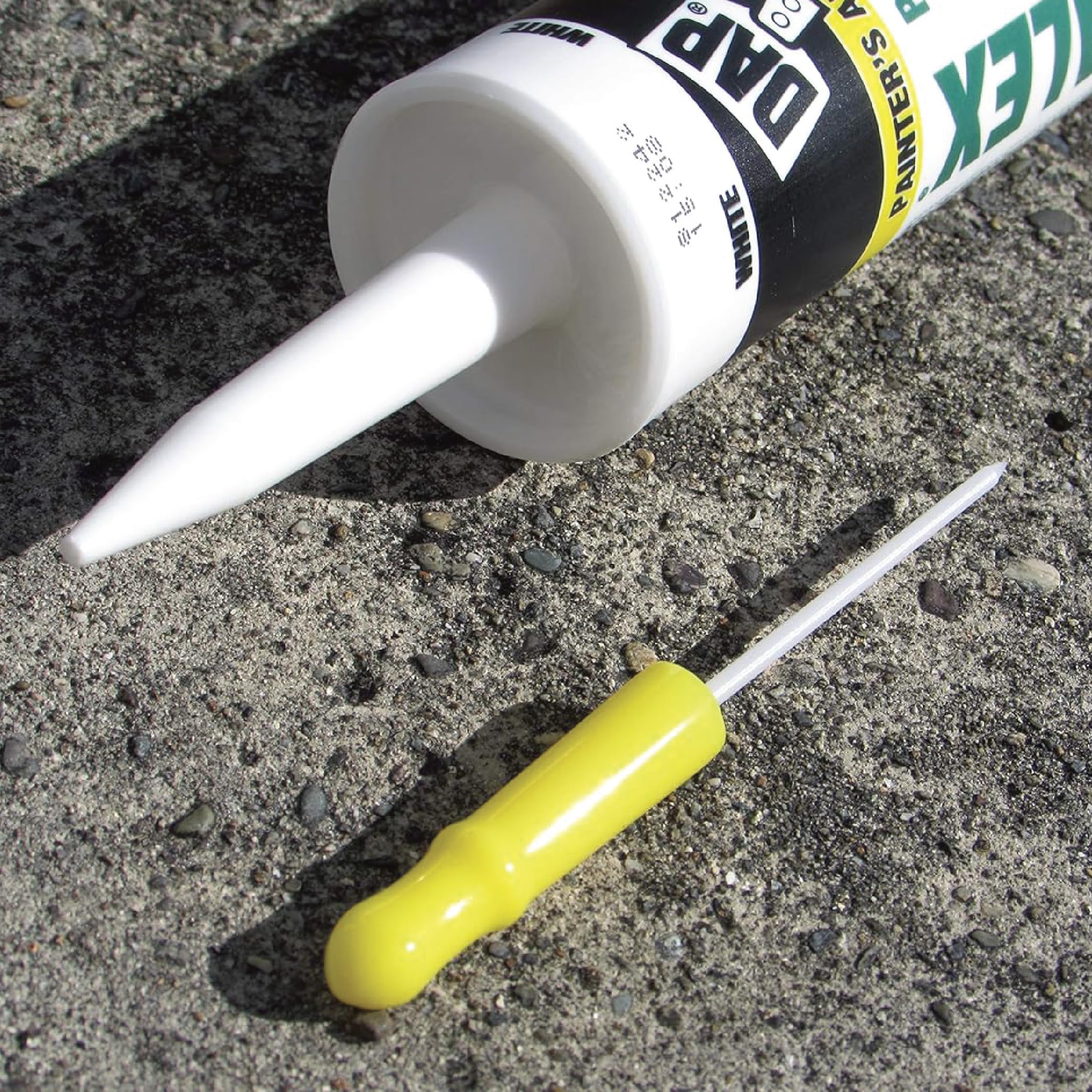 Caulk Cap CCY-4, Reusable Caulk Caps Caulk Tube Sealers with Built-in Puncture Pin, 4 Pack