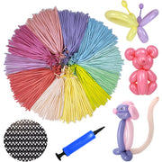LXZFCRG 260 Balloons Pack of 100, Premium Long Latex Twisting Balloons for Birthday Wedding Festival Party Pastel Color Pack of 100