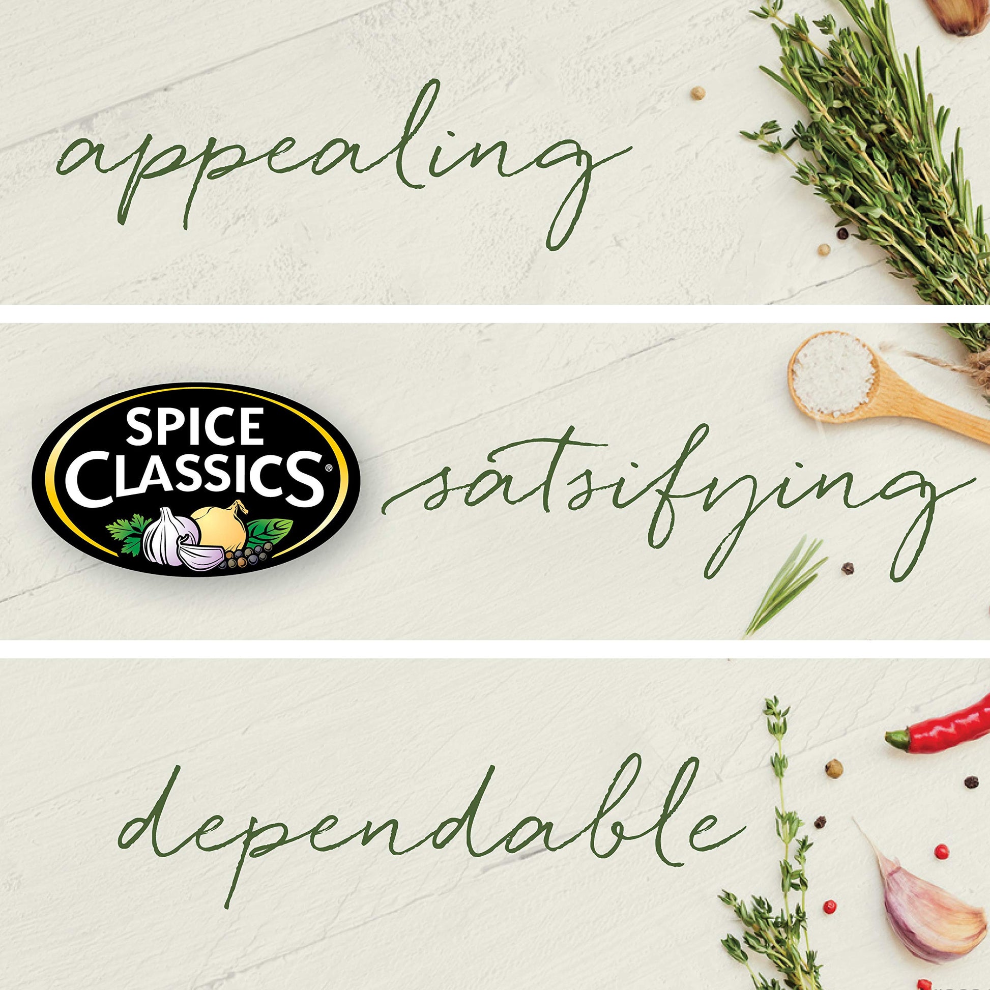 Spice Classics Garlic Powder, 16 oz - One 16 Ounce Container of Garlic Powder, Best to Flavor Vegetables, Grilled Meats, Salads, Dressings and More