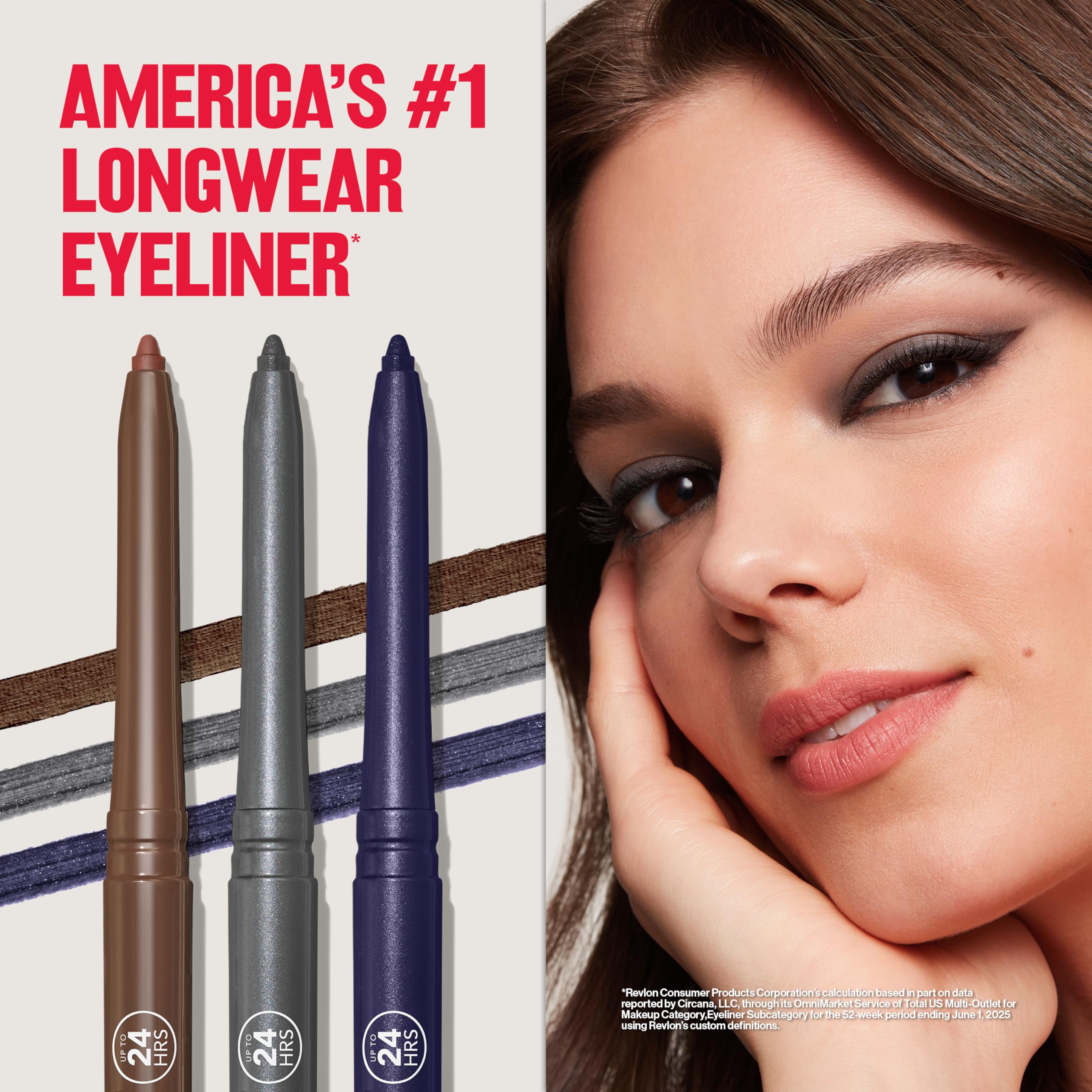 Revlon ColorStay Pencil Waterproof Eyeliner, Smudge-Proof, Eye Makeup with Built-In Sharpener, 202 Black Brown, 0.01 oz